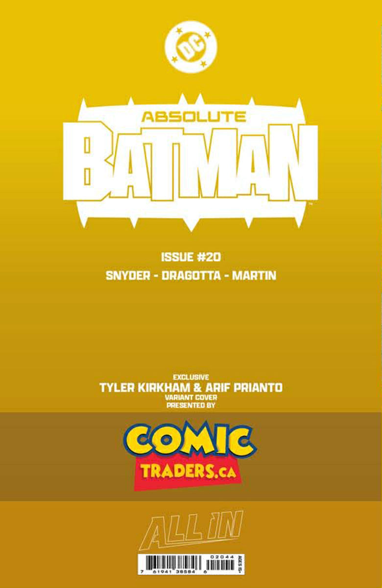 [Signed by Tyler Kirkham][GOLD FOIL] ABSOLUTE BATMAN #20 TYLER KIRKHAM FREEZE CONVENTION EXCLUSIVE VIRGIN VAR (12/30/2026)