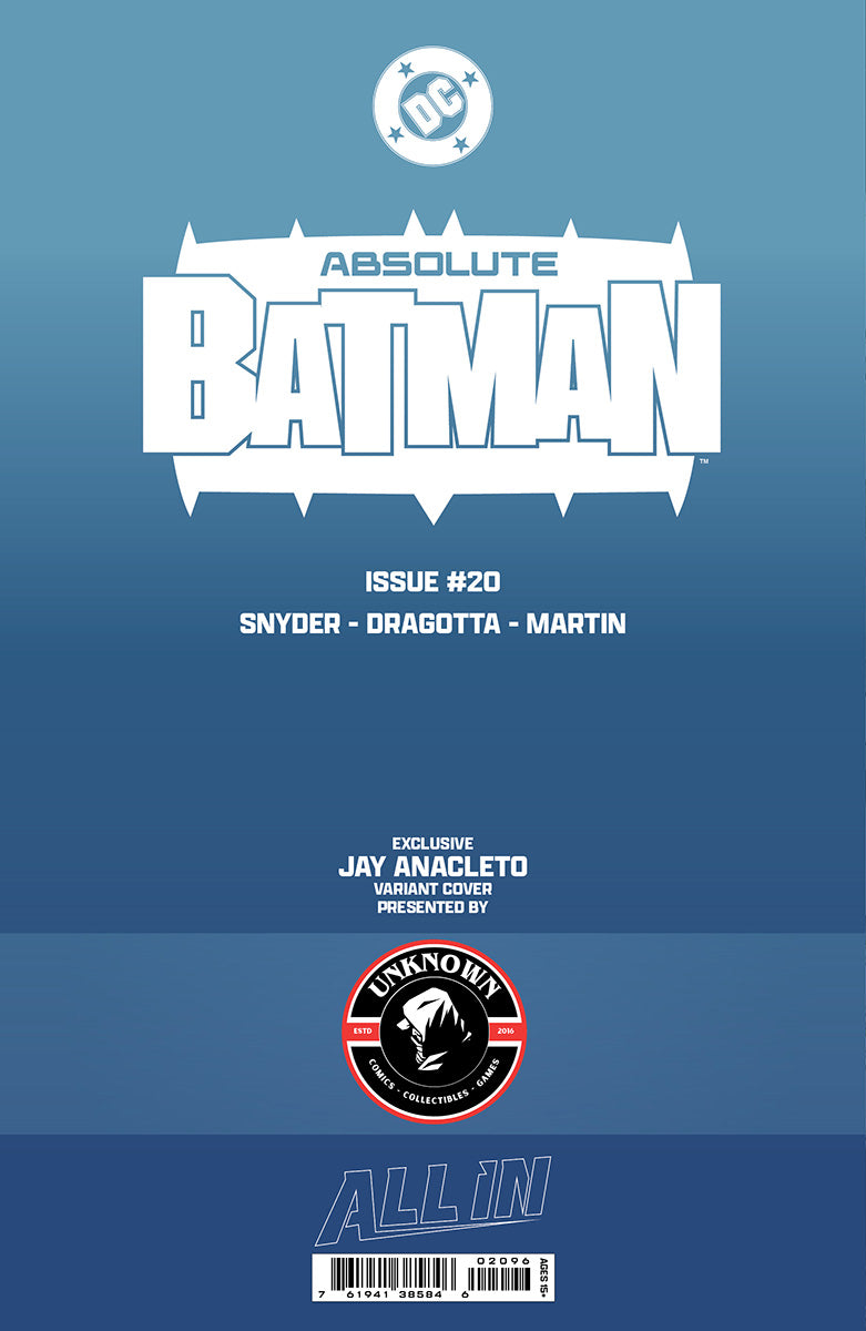 [Signed by Jay Anacleto] ABSOLUTE BATMAN #20 EXCLUSIVE BONUS JAY ANACLETO EXCLUSIVE VAR (10/28/2026)