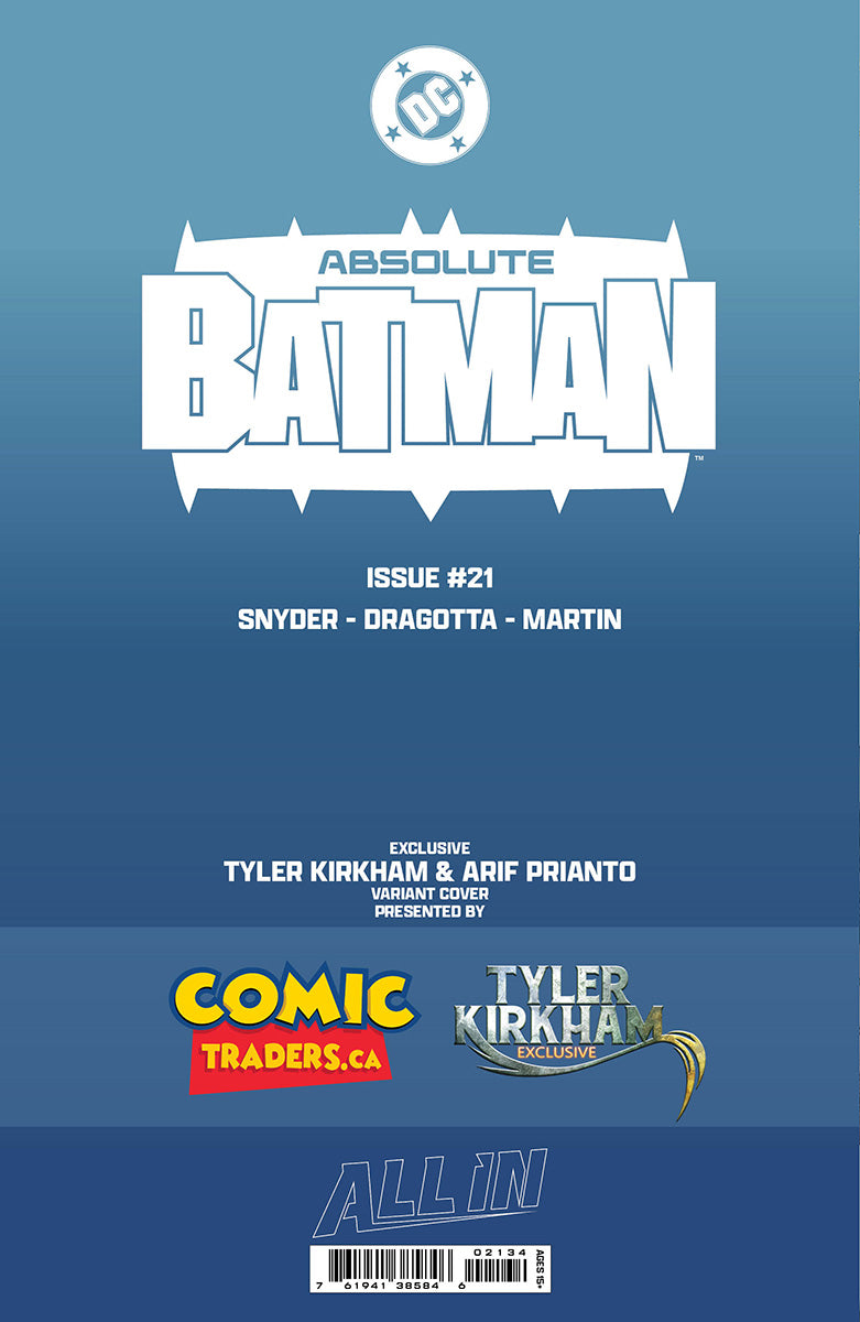 [SIGNED BY TYLER KIRKHAM] ABSOLUTE BATMAN #21 TYLER KIRKHAM EXCLUSIVE BATTLE DAMAGED DEATHSTROKE VIRGIN VAR  (09/30/2026)