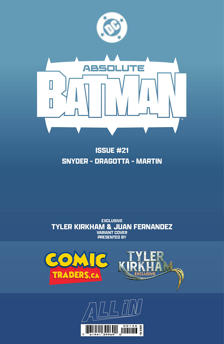 [SIGNED BY TYLER KIRKHAM] ABSOLUTE BATMAN #21 TYLER KIRKHAM EXCLUSIVE BATTLE DAMAGED TWO-FACE VIRGIN VAR (09/30/2026)