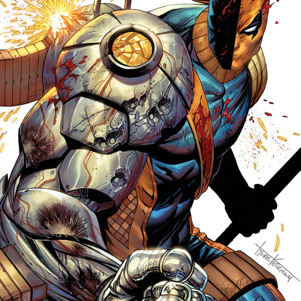 ABSOLUTE BATMAN #21 TYLER KIRKHAM EXCLUSIVE BATTLE DAMAGED DEATHSTROKE