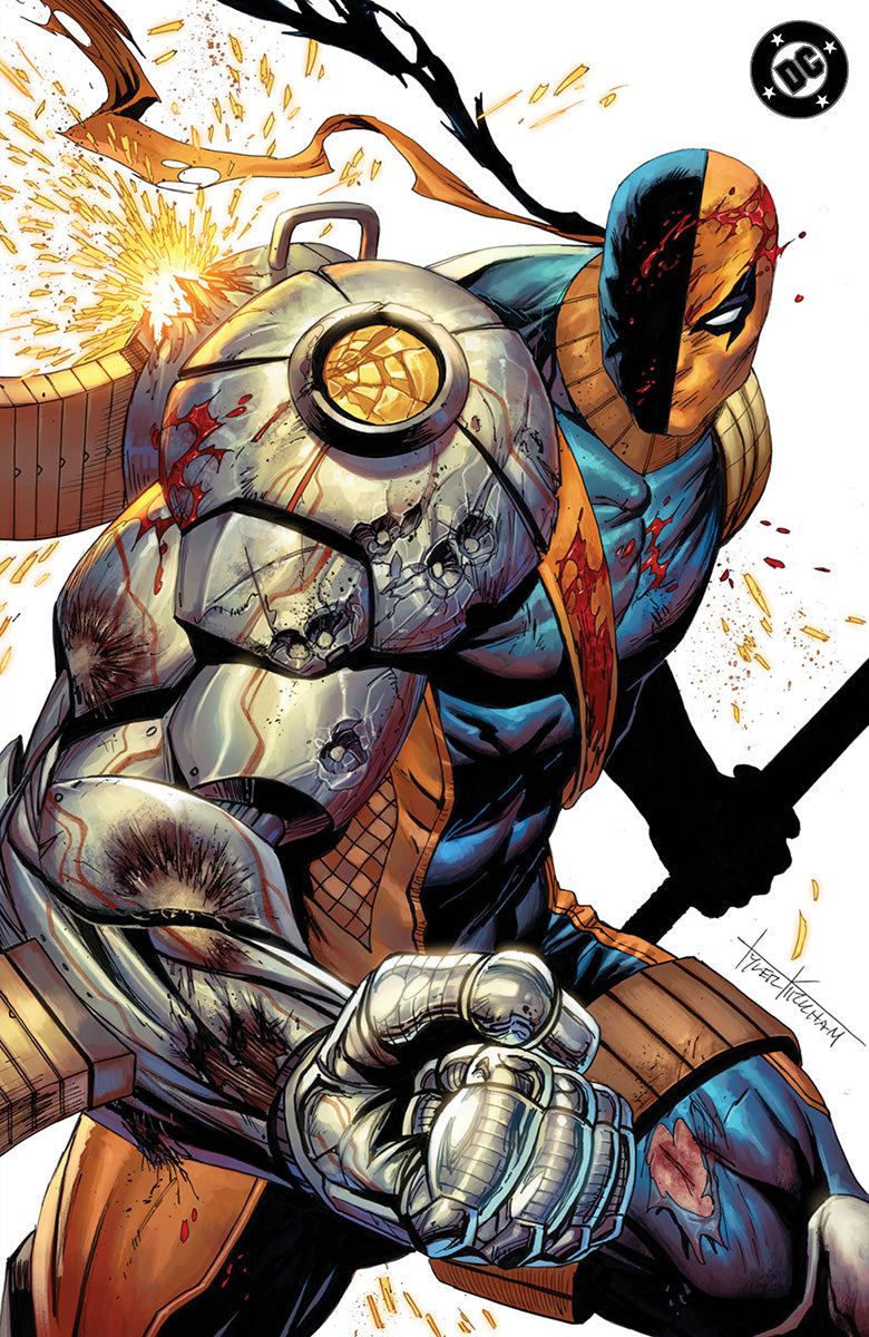 [SIGNED BY TYLER KIRKHAM] ABSOLUTE BATMAN #21 TYLER KIRKHAM EXCLUSIVE BATTLE DAMAGED DEATHSTROKE VIRGIN VAR  (09/30/2026)