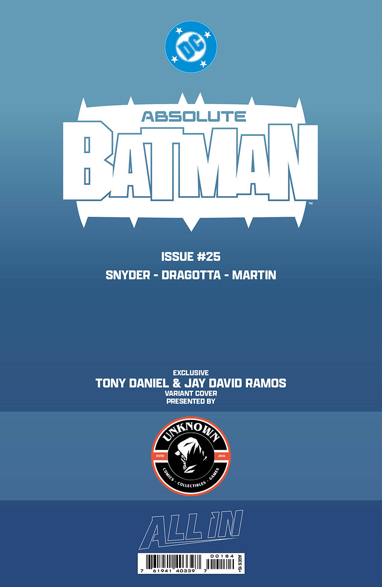ABSOLUTE BATMAN #25 TONY DANIEL EXCLUSIVE VAR (10/28/2026)