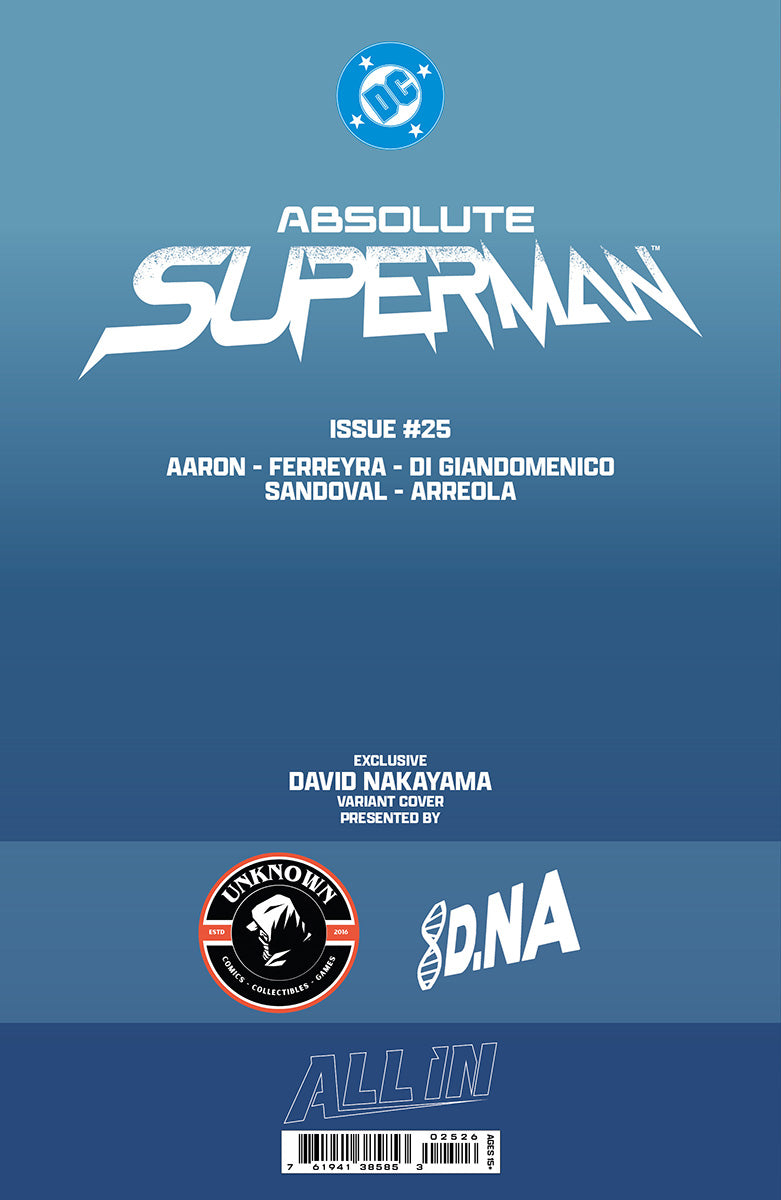 ABSOLUTE SUPERMAN #25 DAVID NAKAYAMA EXCLUSIVE VIRGIN VAR (11/04/2026)