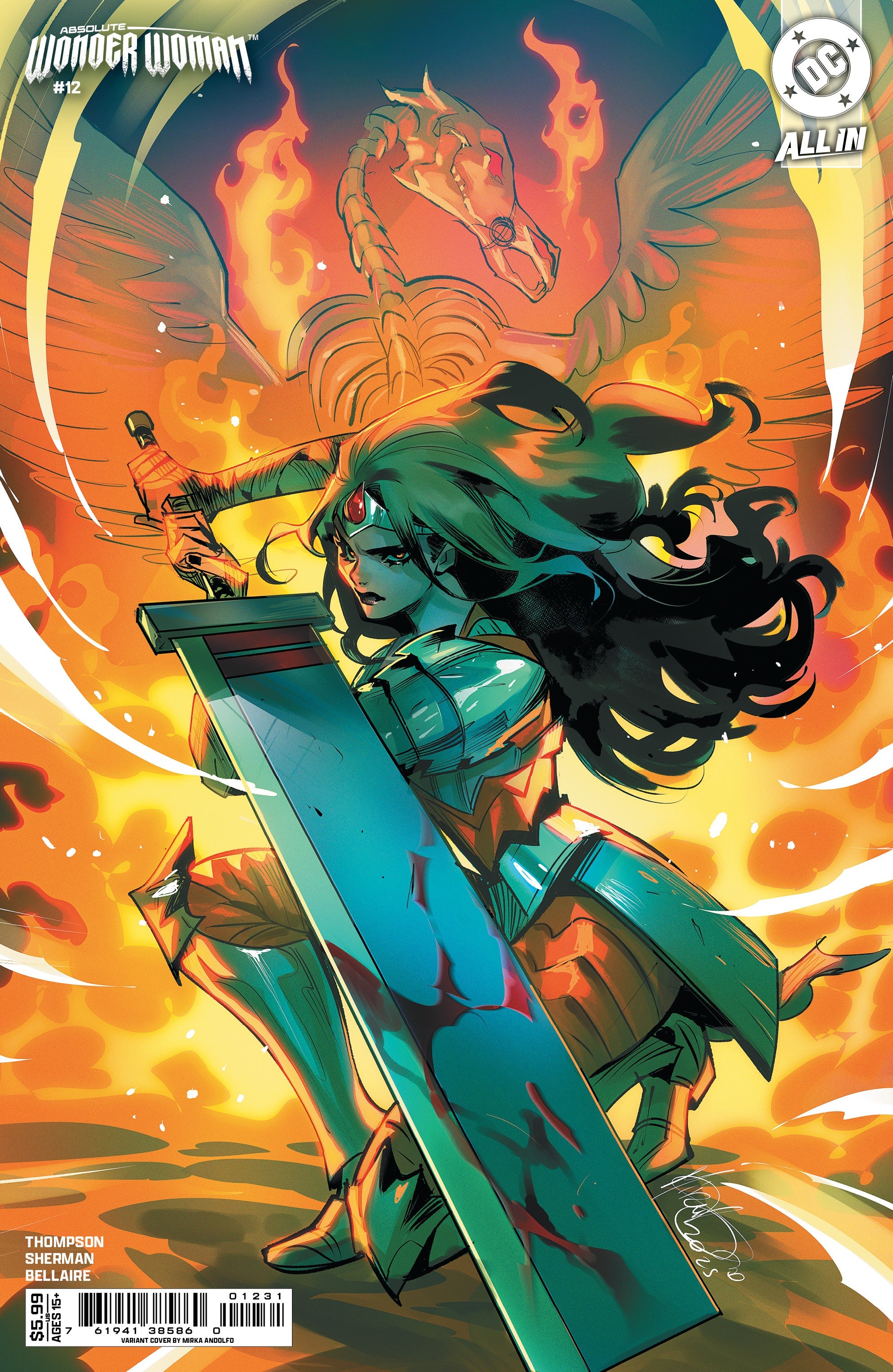 Absolute Wonder Woman #12 B Mirka Andolfo Variant (09/24/2025) Dc