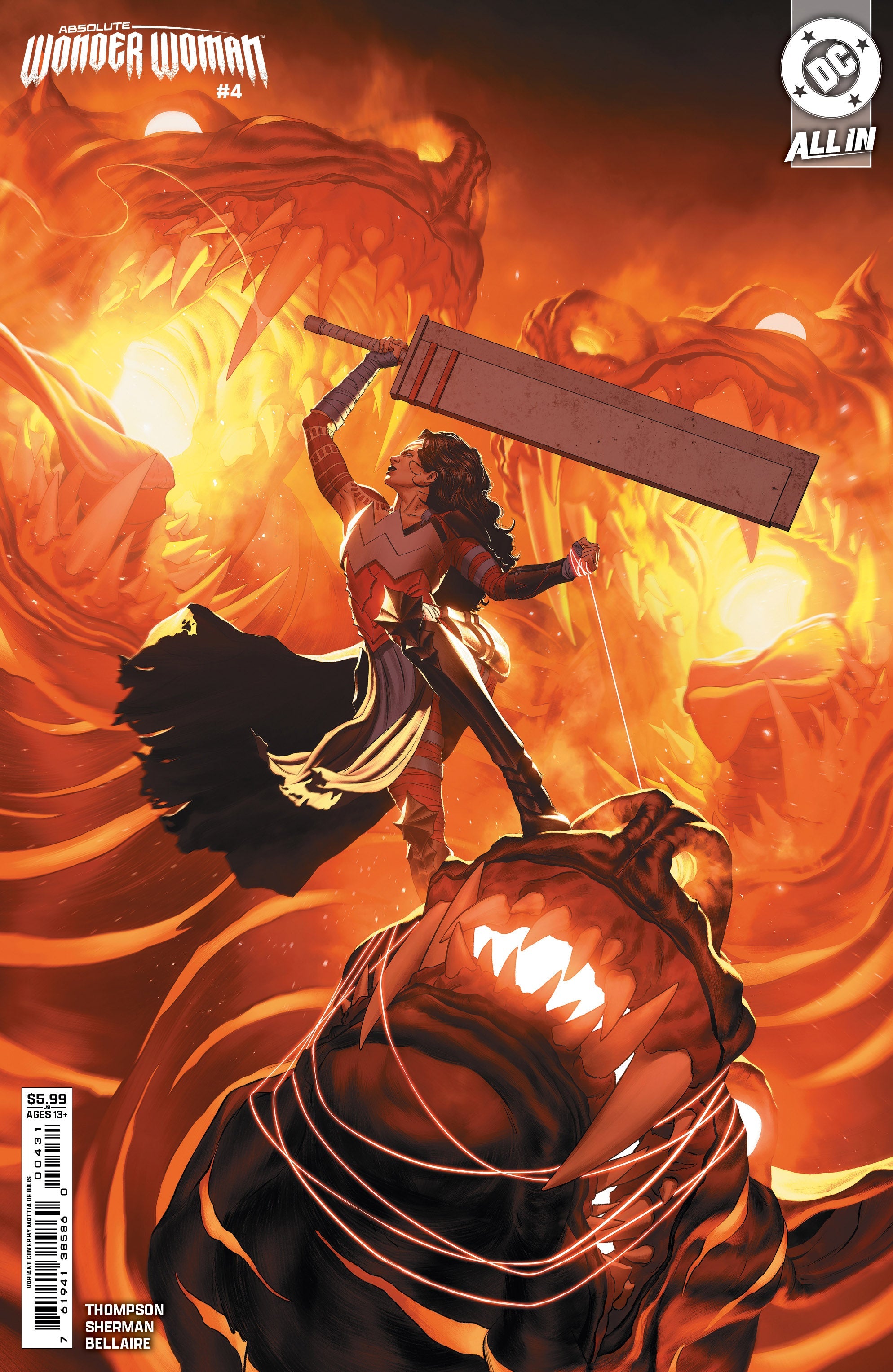 Absolute Wonder Woman #4 A1 Cover Set Of 6 1:25 1:50 (01/22/2025) Dc