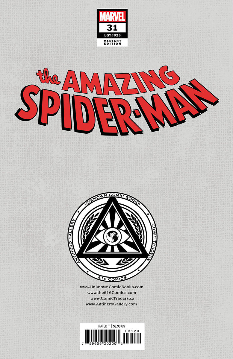 AMAZING SPIDER-MAN #31 UNKNOWN COMICS TYLER KIRKHAM EXCLUSIVE VAR (08/09/2023)