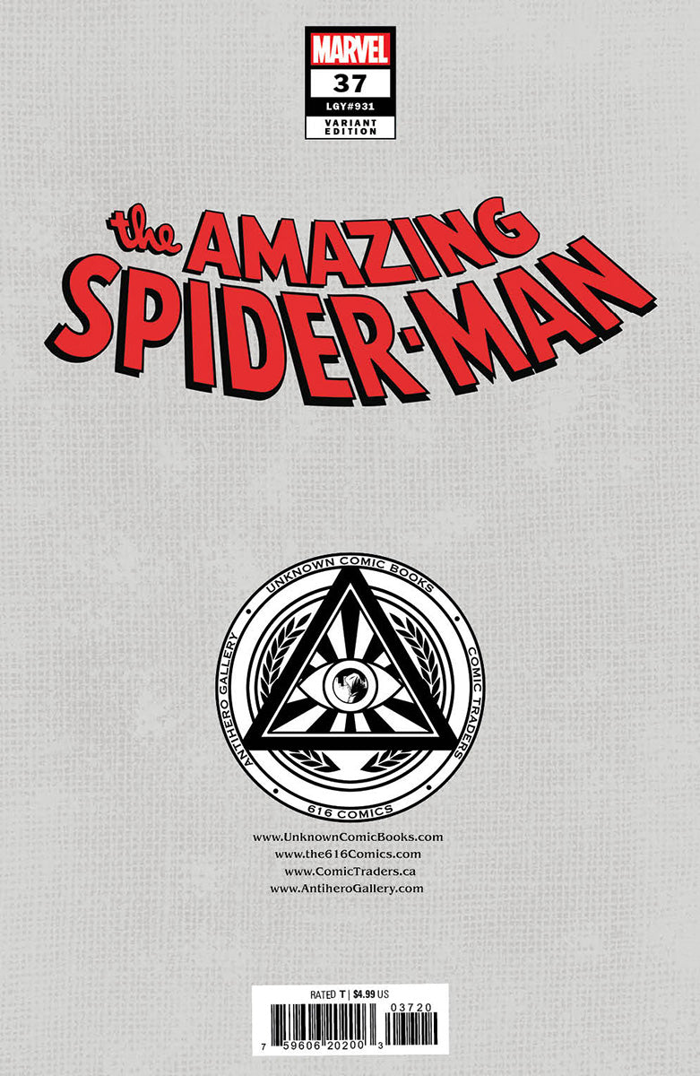 AMAZING SPIDER-MAN #37 [GW] UNKNOWN COMICS NATHAN SZERDY EXCLUSIVE VIRGIN VAR (11/08/2023)