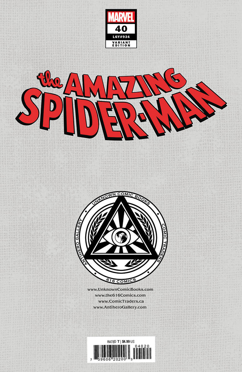 [2 PACK] AMAZING SPIDER-MAN #40 [GW] UNKNOWN COMICS NATHAN SZERDY EXCLUSIVE VAR (12/20/2023)