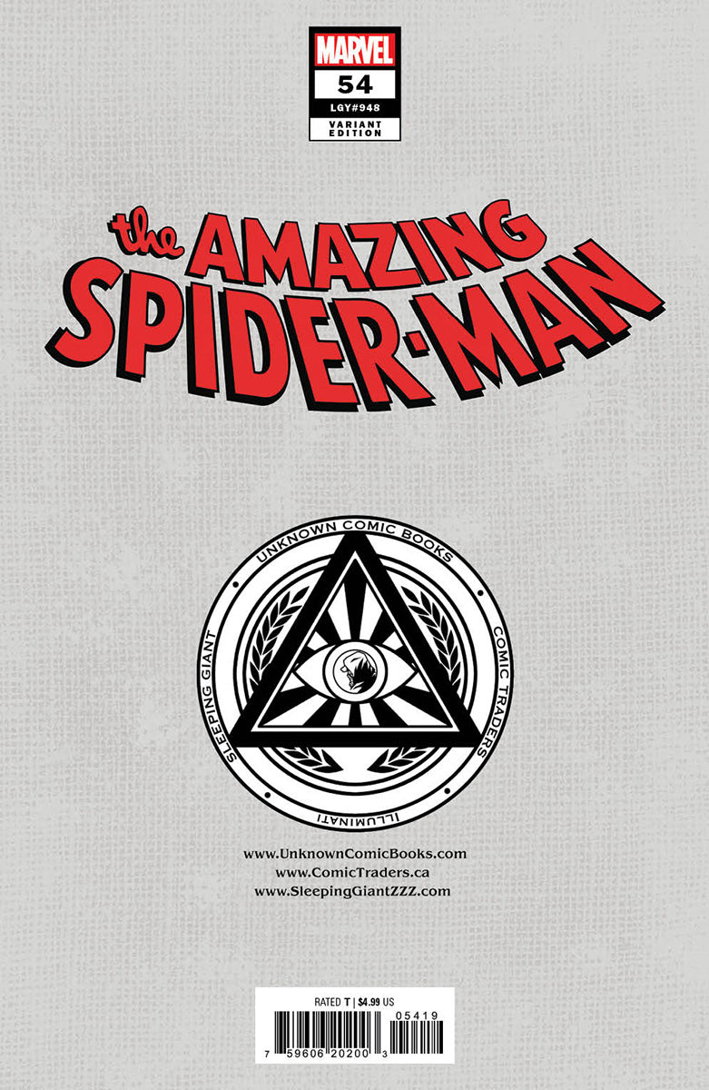 AMAZING SPIDER-MAN #54 UNKNOWN COMICS SAOWEE VIRGIN EXCLUSIVE VAR (07/31/2024)