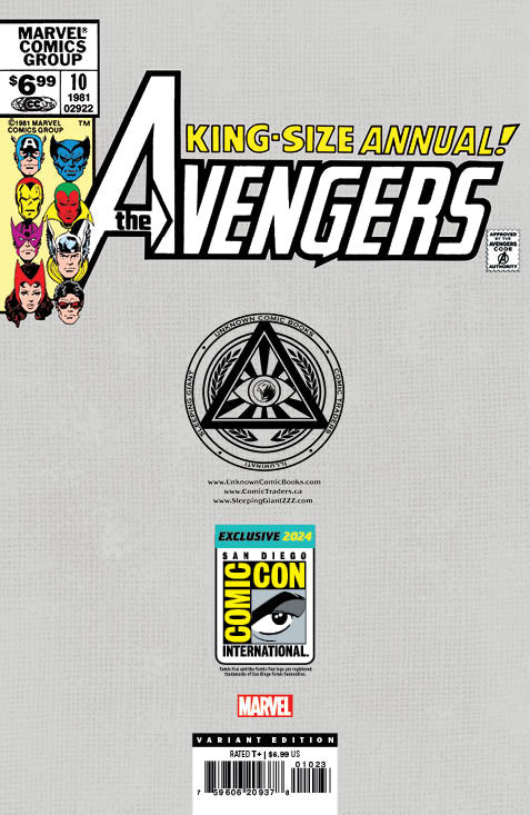 [SIGNED W/ COA] [FOIL] AVENGERS ANNUAL #10 UNKNOWN COMICS NATHAN SZERDY EXCLUSIVE VAR FACSIMILE VIRGIN SDCC 2024 EDITION [IN STOCK]