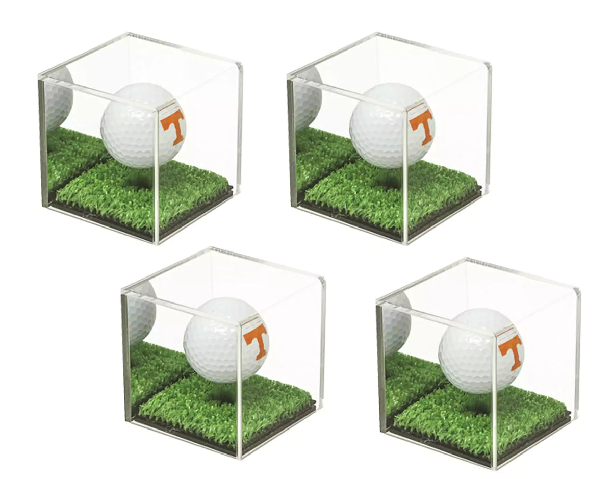 Acrylic Golf Ball Display Case with Turf Base
