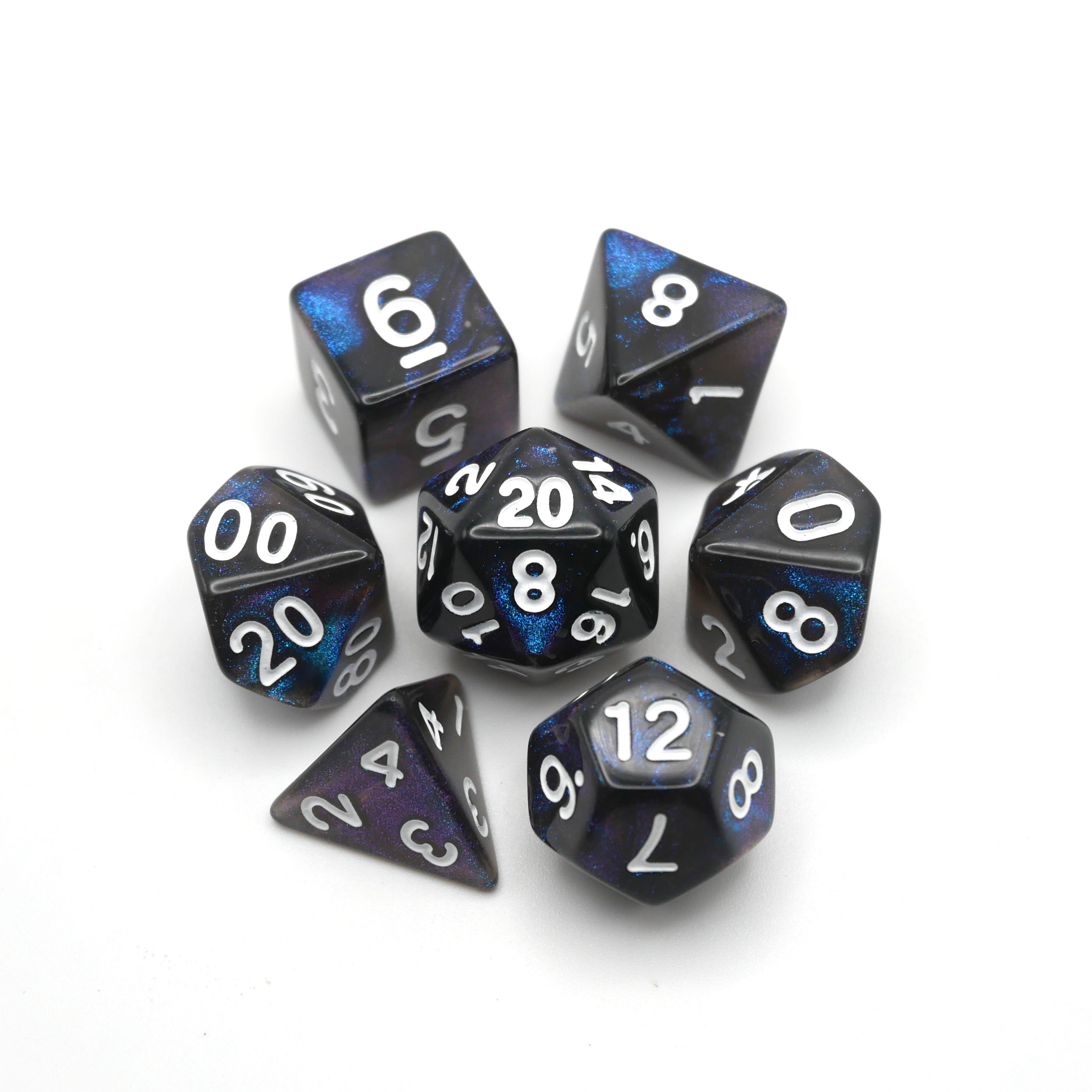 Aerodactyl's Wings - 7 Piece DnD Dice Set | Acrylic RPG Gaming Dice