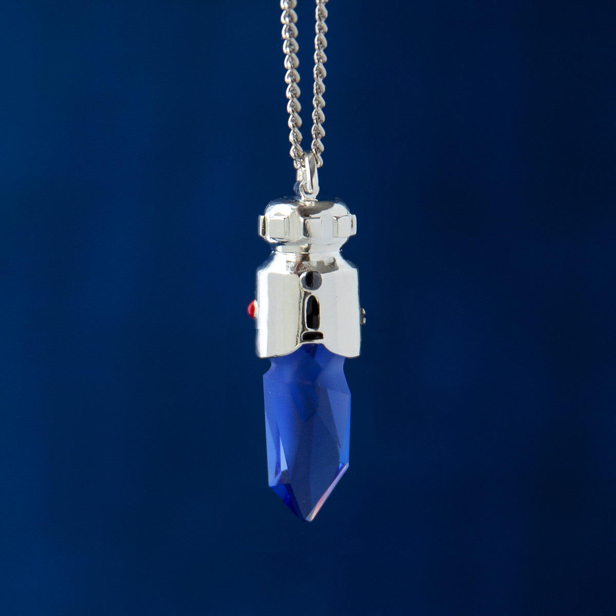 Star Wars X RockLove Padawan Ahsoka Tano Blue Kyber Crystal Necklace