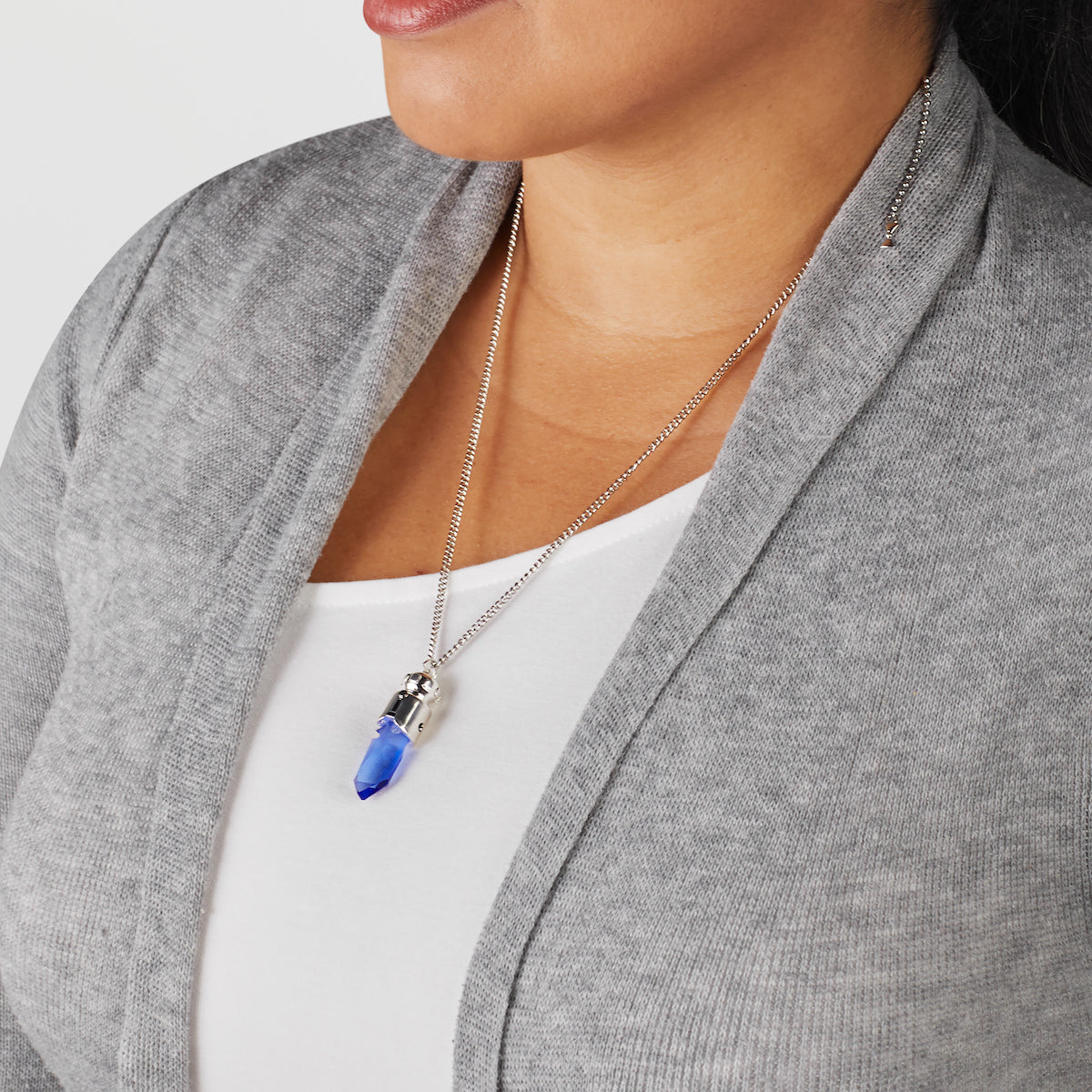 Star Wars X RockLove Padawan Ahsoka Tano Blue Kyber Crystal Necklace