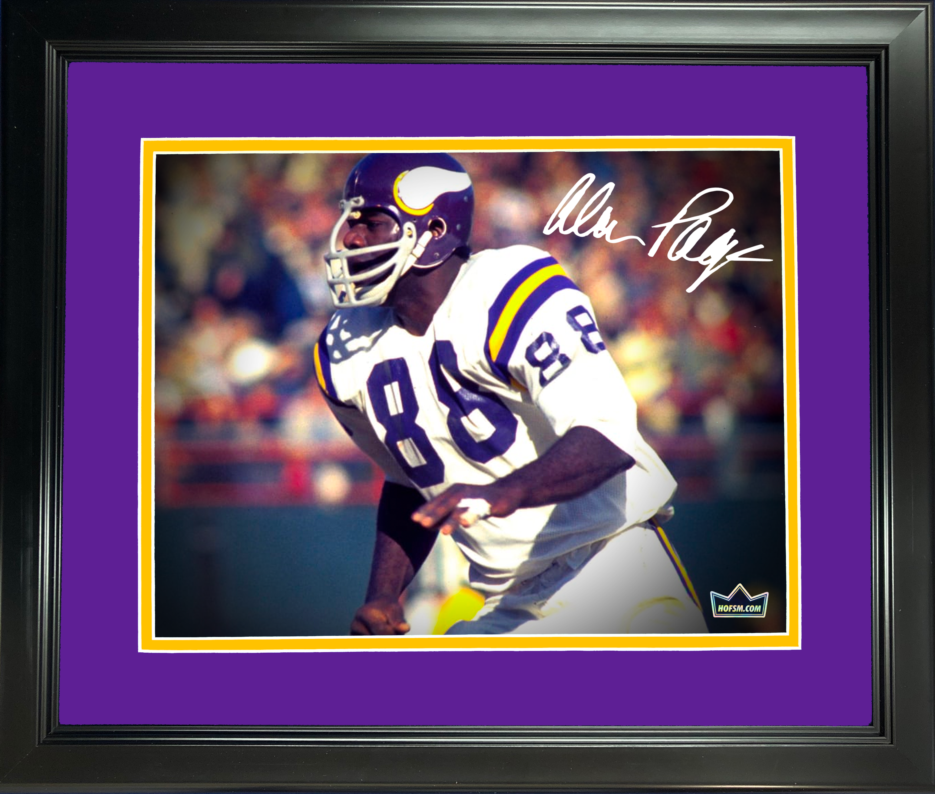 Framed Alan Page Minnesota Vikings Facsimile Laser Engraved Signature Auto 11"x14"Football Photo HOFSM Holo