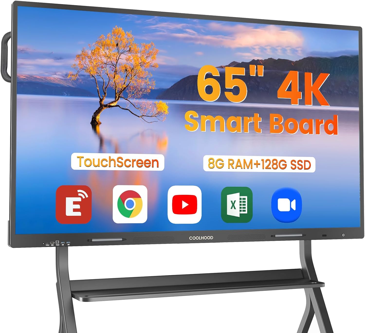 REHISK COOLHOOD 65" 4K Smart Whiteboard (Touchscreen, Android 13, Wireless Sharing, App Ecosystem)