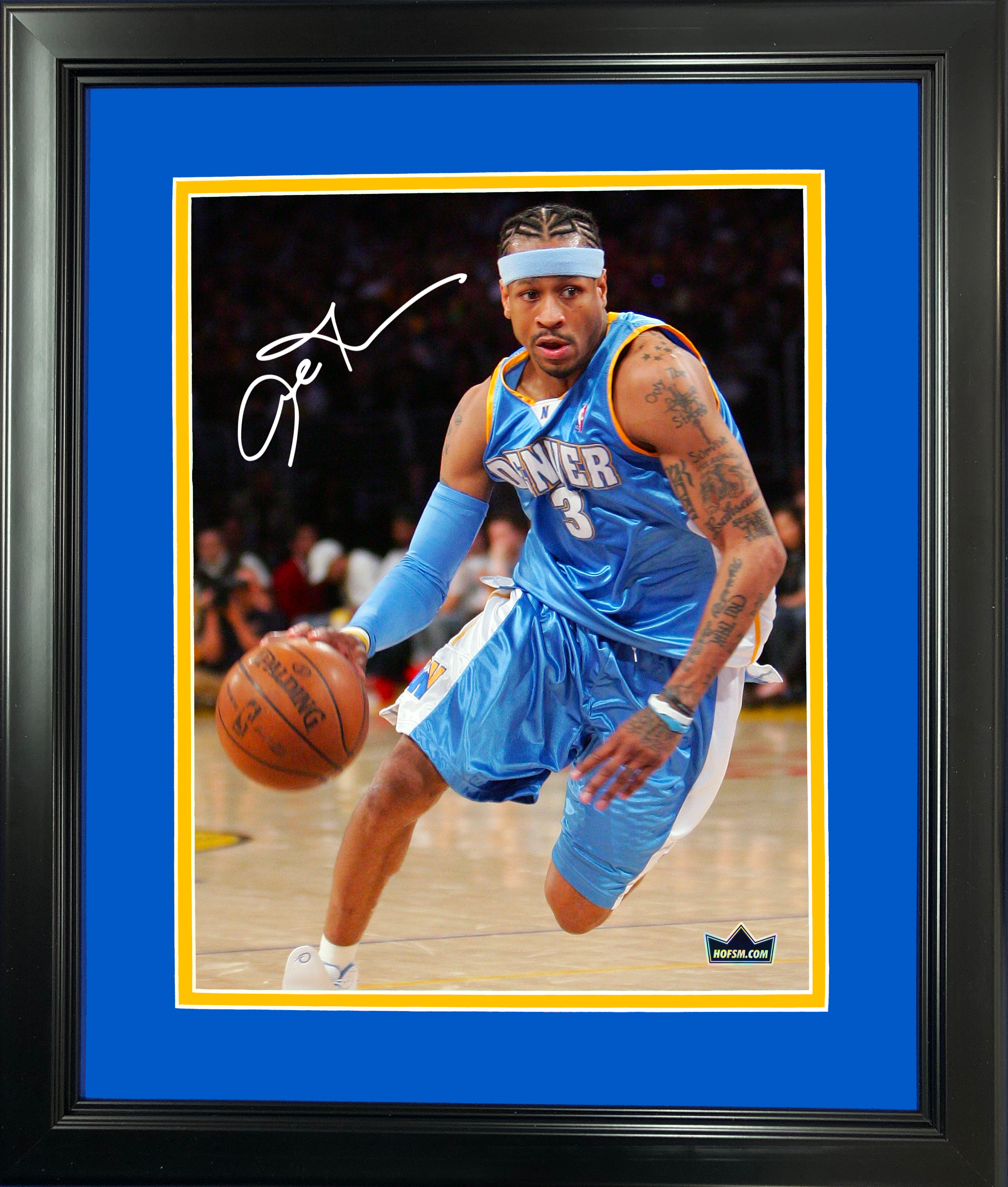 Framed Allen Iverson Facsimile Laser Engraved Signature Auto 11"x14"Basketball Photo HOFSM Holo