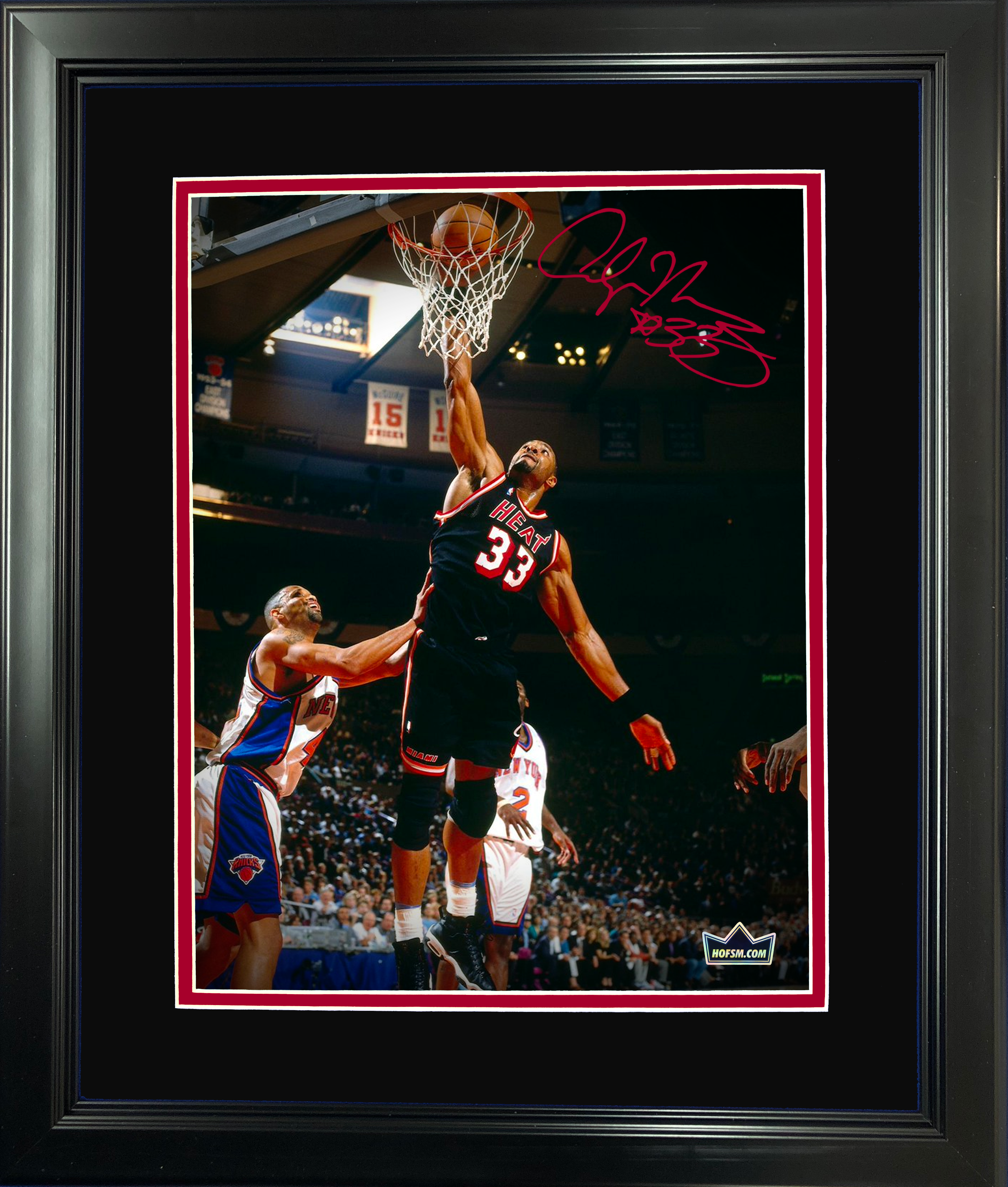 Framed Alonzo Mourning Facsimile Laser Engraved Signature Auto 11"x14"Basketball Photo HOFSM Holo