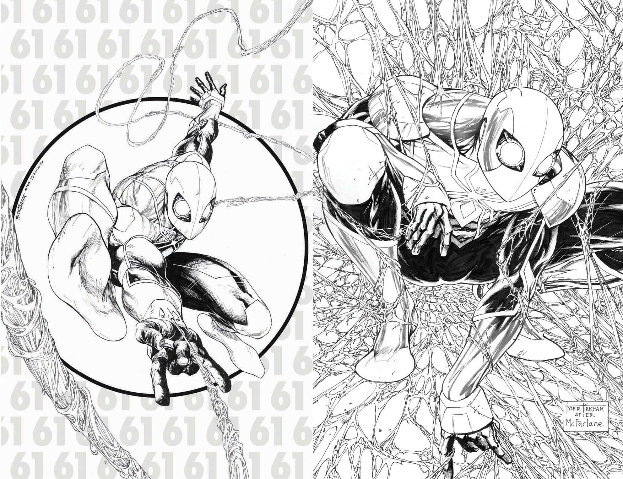 Amazing Spider-Man #61 #62 Tyler Kirkham Sketch BW 1 300 Homage Variant (04/21/2021) Marvel