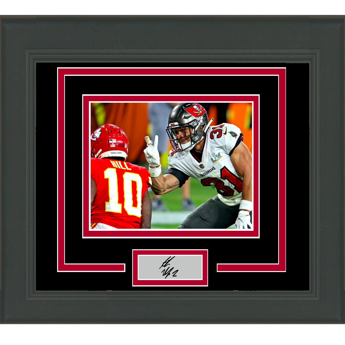 Framed Antoine Winfield Jr Facsimile Laser Engraved Signature Auto Tampa Bay Buccaneers 11x14 Football Photo