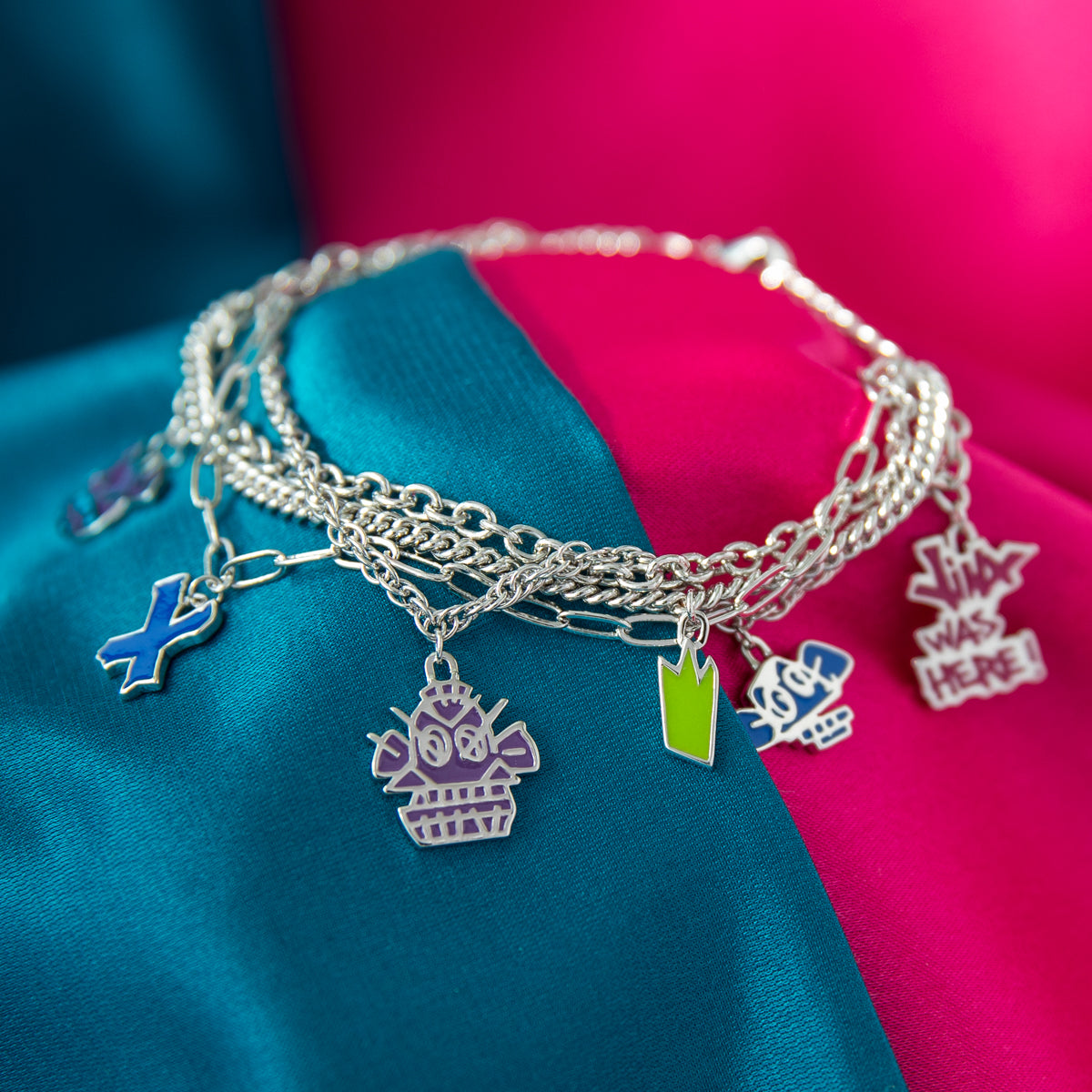 League of Legends X RockLove ARCANE Jinx Graffiti Charm Bracelet