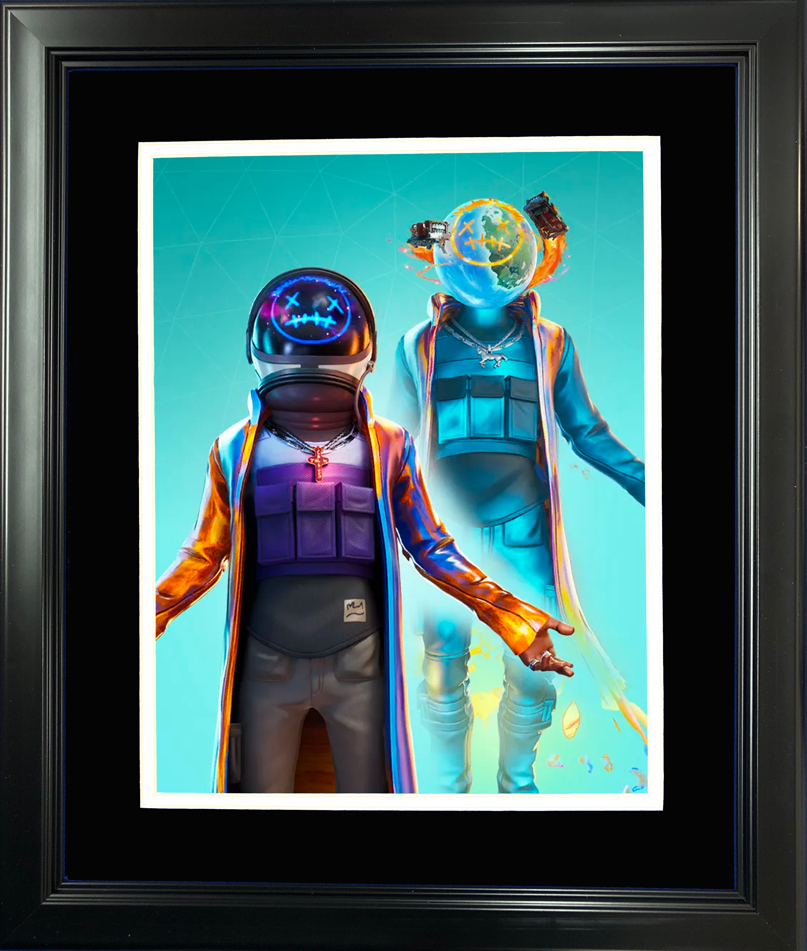 Framed Astro Jack Rare Icon Series Fortnite Skin 11"x14"Video Game Photo