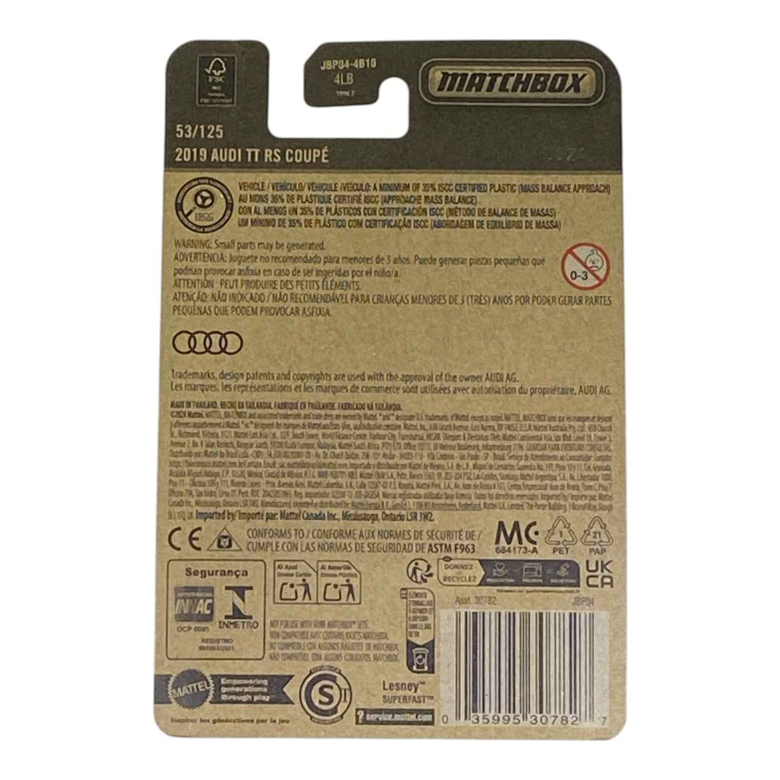 Matchbox 2019 Audi TT RS Coupe - 53/125