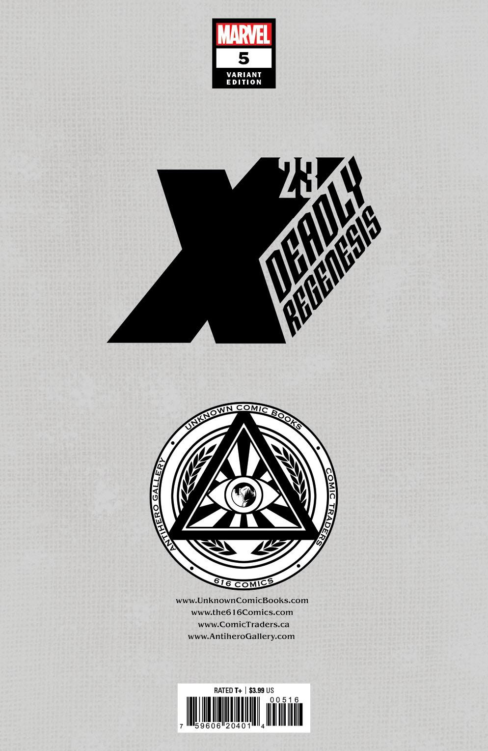 X-23: DEADLY REGENESIS #5 UNKNOWN COMICS TYLER KIRKHAM EXCLUSIVE VIRGIN VAR (07/05/2023)