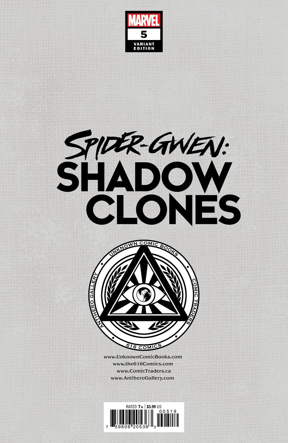SPIDER-GWEN: SHADOW CLONES #5 UNKNOWN COMICS KAEL NGU EXCLUSIVE VAR (07/19/2023)