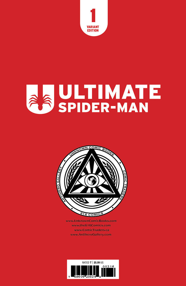 [2 PACK] ULTIMATE SPIDER-MAN #1 UNKNOWN COMICS MARCO MASTRAZZO EXCLUSIVE VAR (01/10/2024)