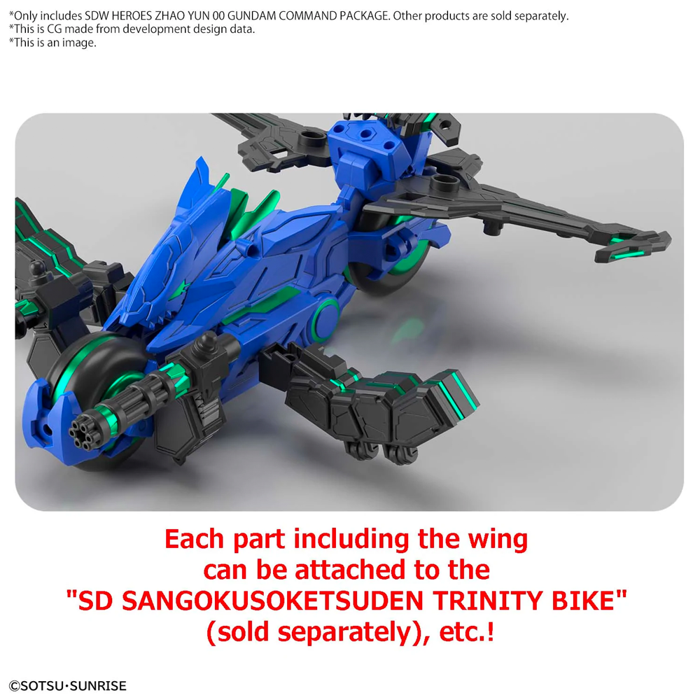 [PRE-ORDER] Bandai Spirits: Gundam SDW Heroes - Zhao Yun 00 Gundam (Command Package Ver.) Model Kit #27