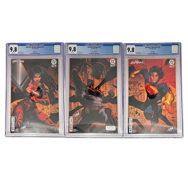 ABSOLUTE CONNECTING COVERS DAVID NAKAYAMA BATMAN WONDER WOMAN SUPERMAN