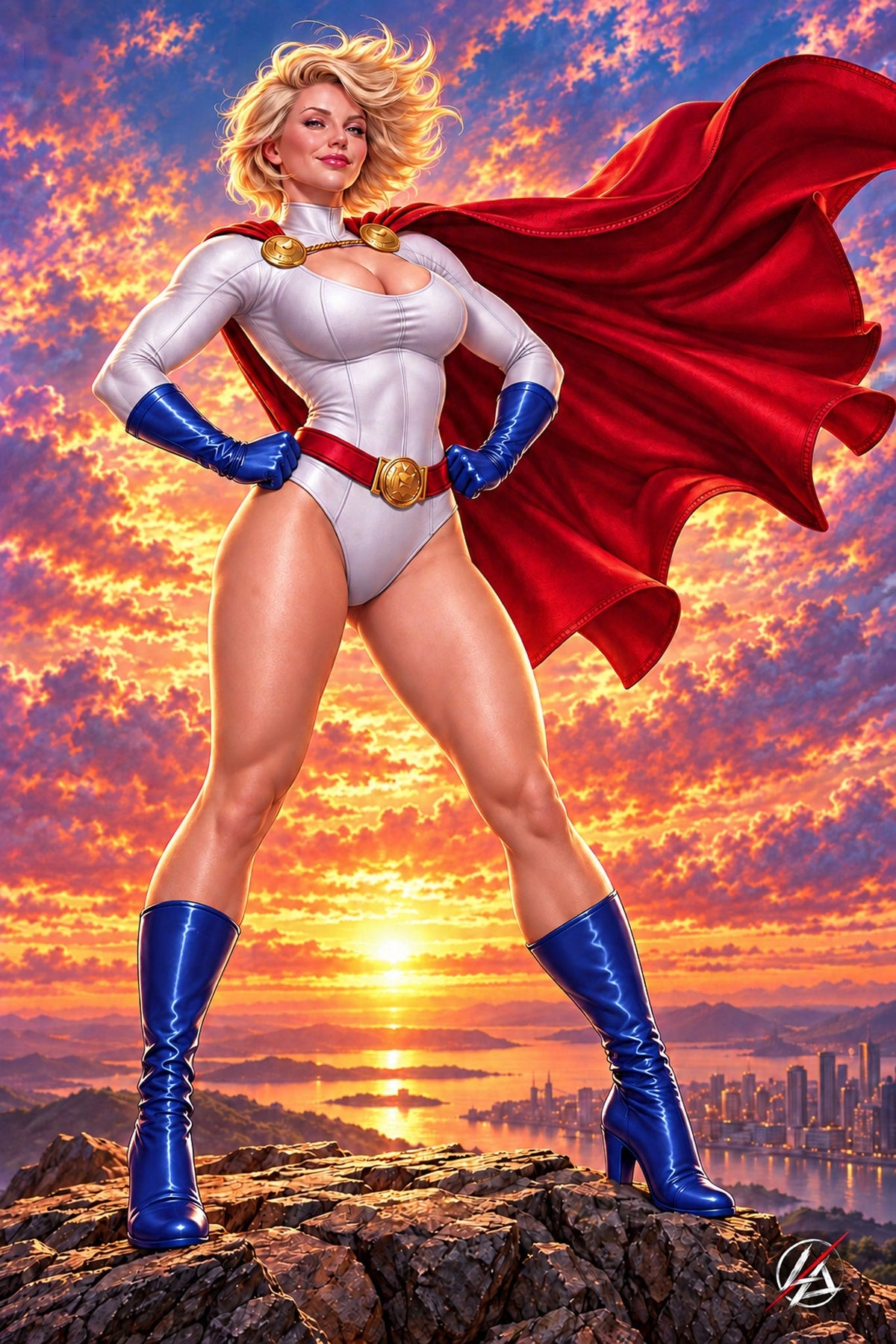 Power Girl — Cover D | 11×17 Fan Art Print by Lusitan Art