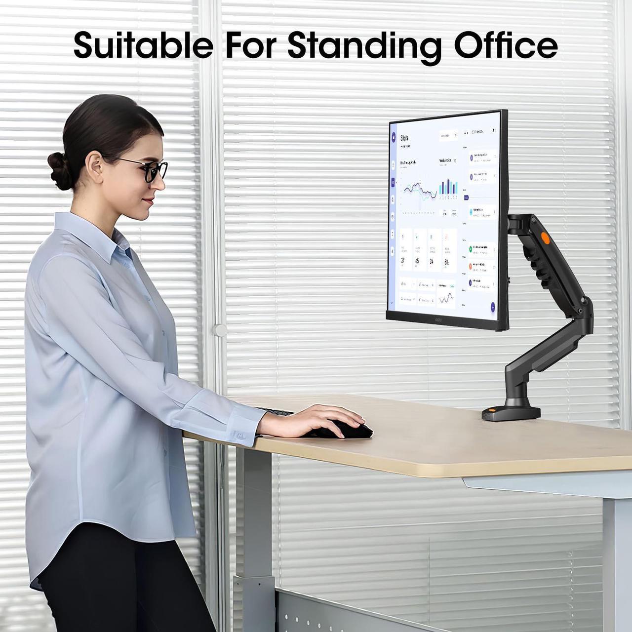 Rehisk Single Monitor Mount for 15-32 Inch Screens - F80