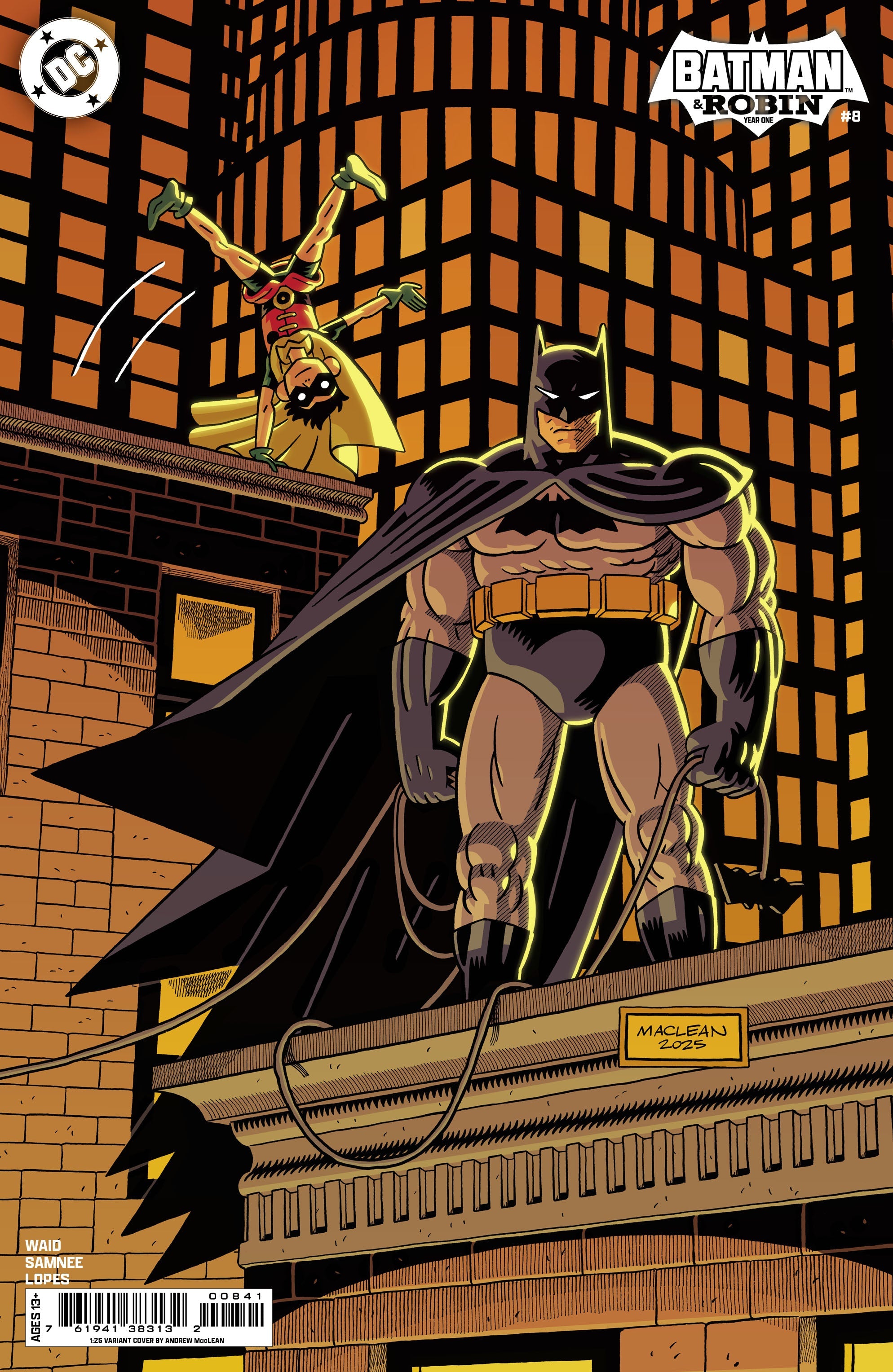 Batman & Robin Year One #8 (Of 12) D 1:25 Andrew Maclean Variant (06/18/2025) Dc