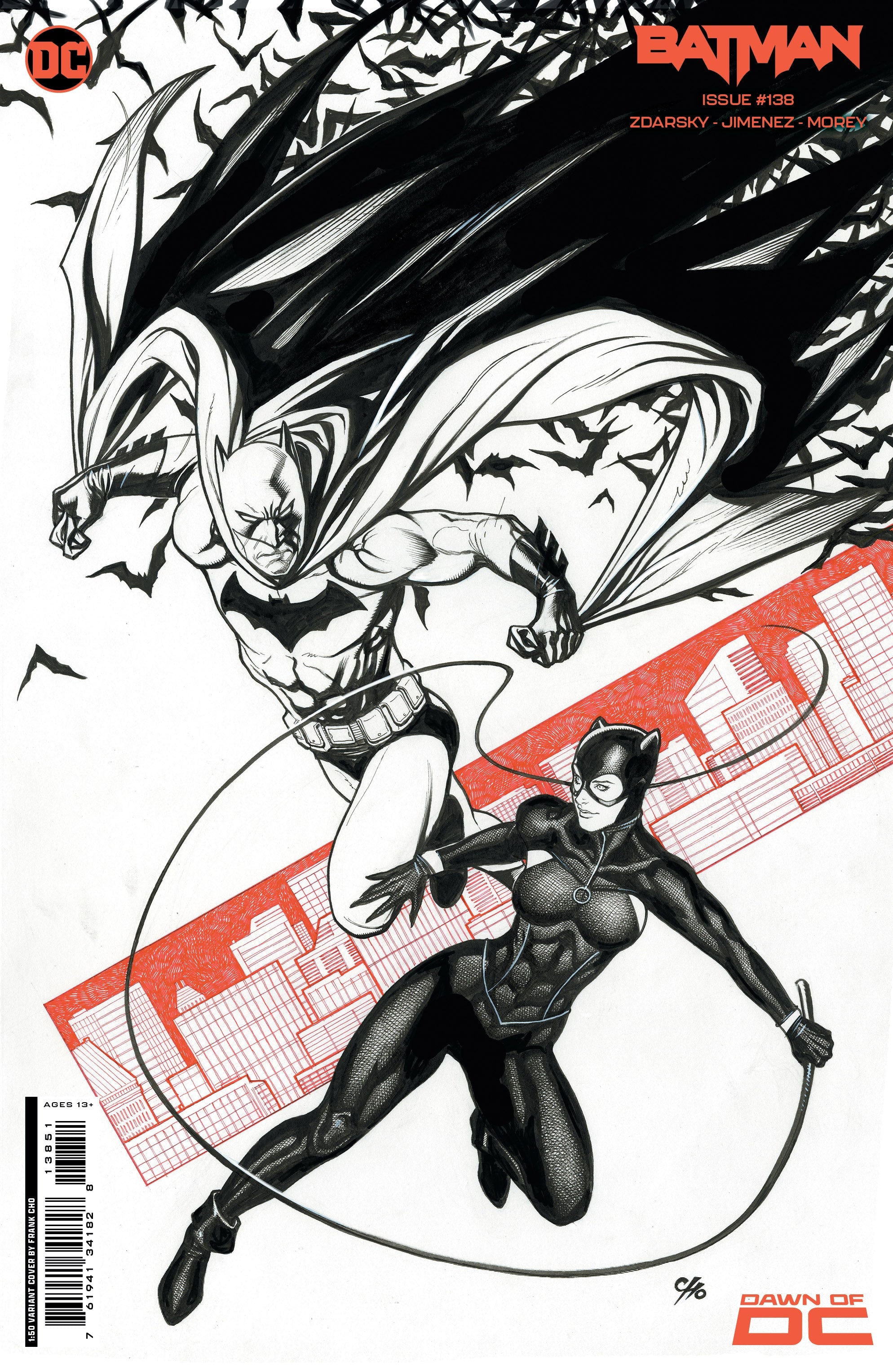 Batman #138 E 1:50 Frank Cho Card Stock Variant (Batman Catwoman The Gotham War) (10/03/2023) Dc