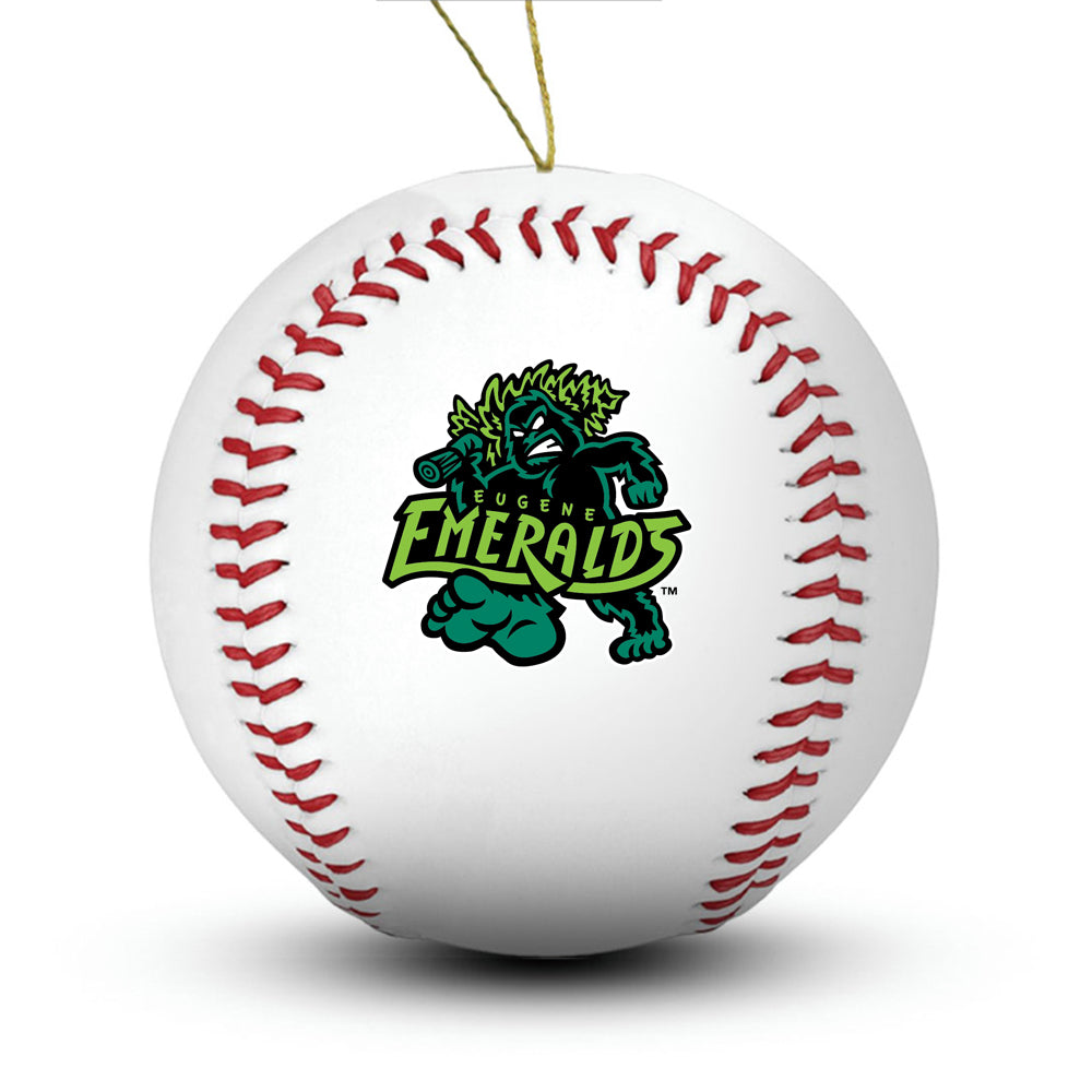 Eugene Emeralds Baseball Ornament - Authentic Series