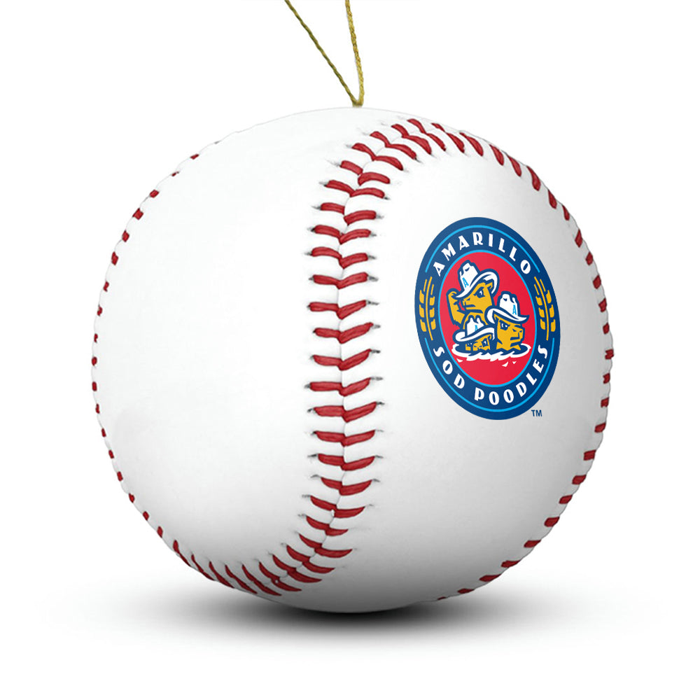 Amarillo Sod Poodles Baseball Ornament - Authentic Series