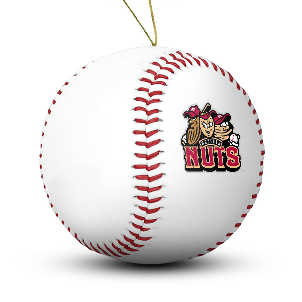 Modesto Nuts Baseball Ornament - Authentic Series