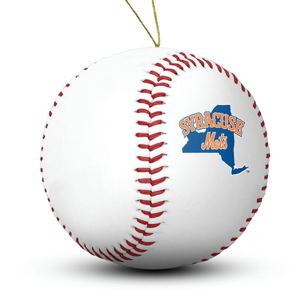 Syracuse Mets Baseball Ornament - Authentic Series