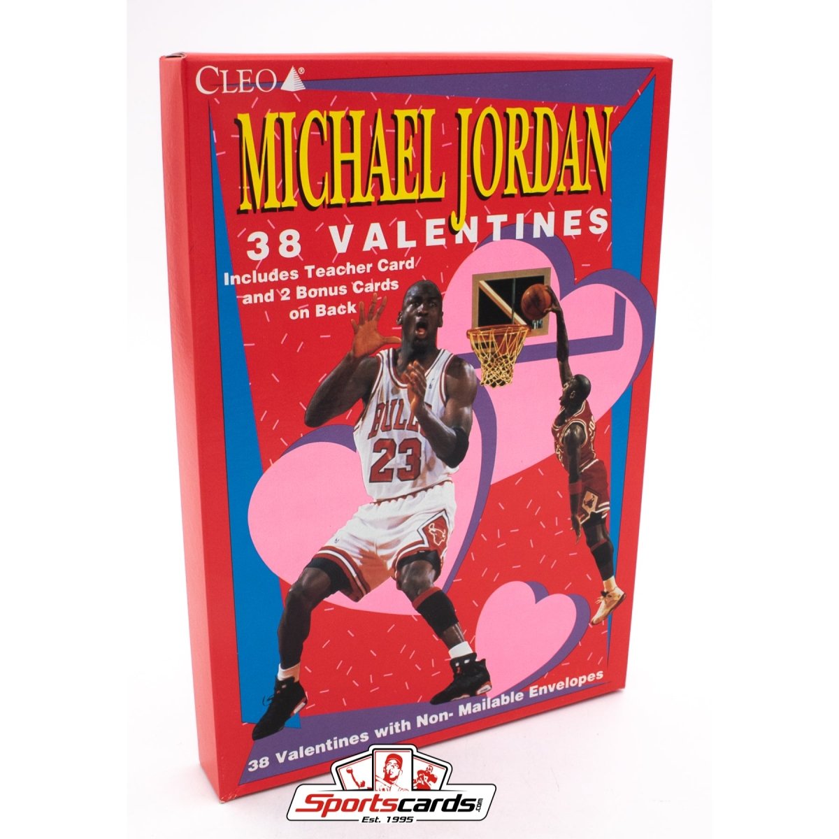 1991 Cleo Michael Jordan Valentines Cards Box w/ (38) Valentine Cards!