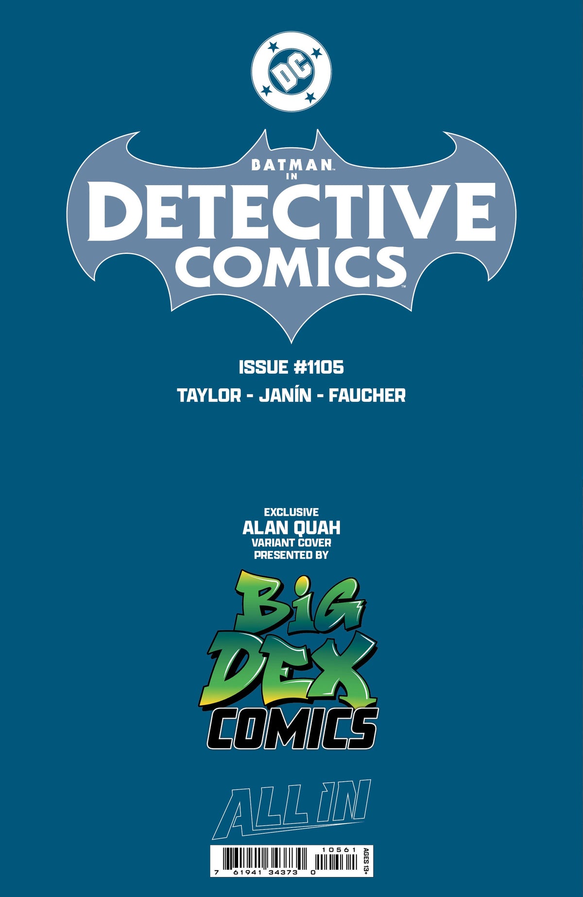 Batman Detective Comics #1105 ALAN QUAH Exclusive Foil Virgin Variant