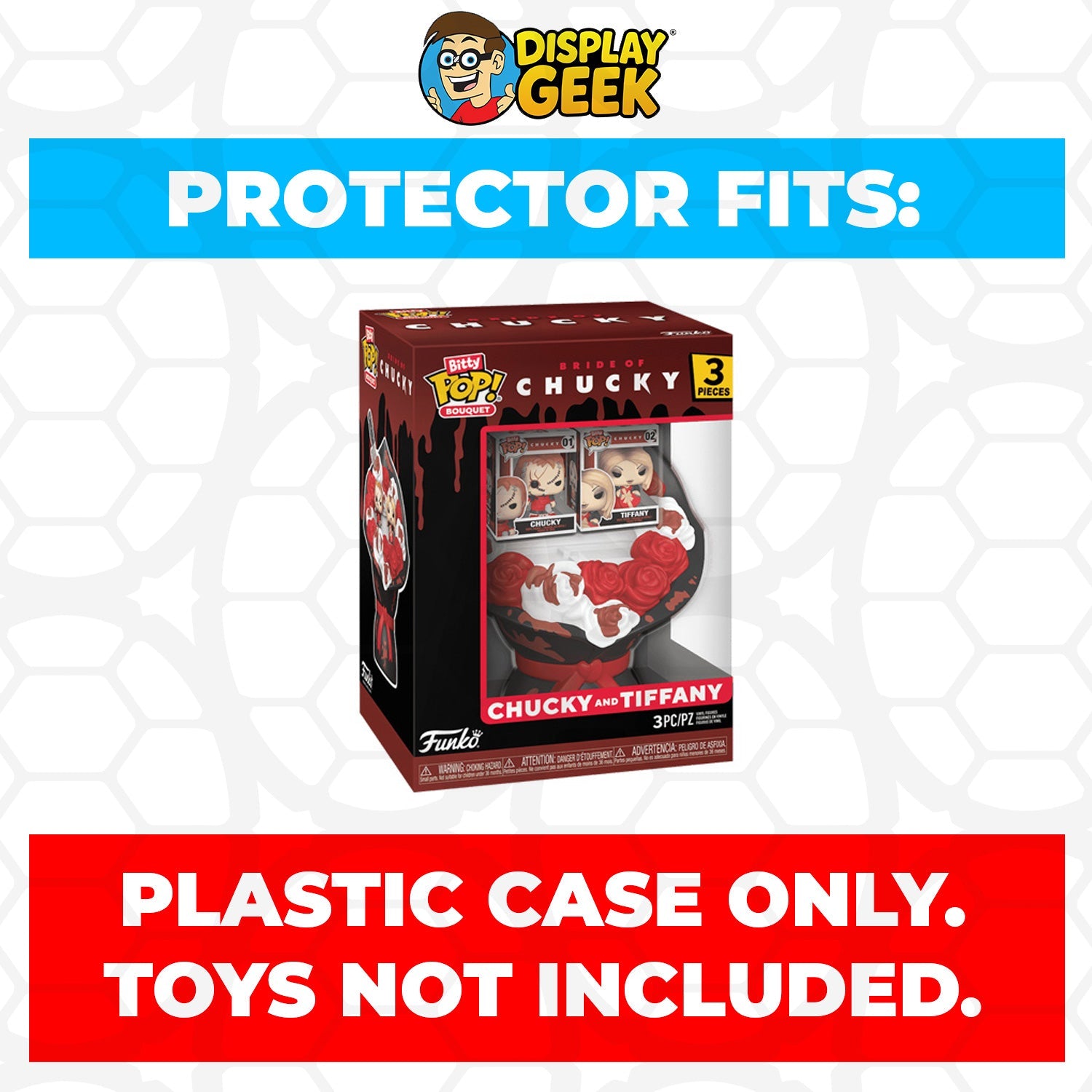 Pop Protector for Funko Bitty Pop Bouquet Chucky and Tiffany Valentine