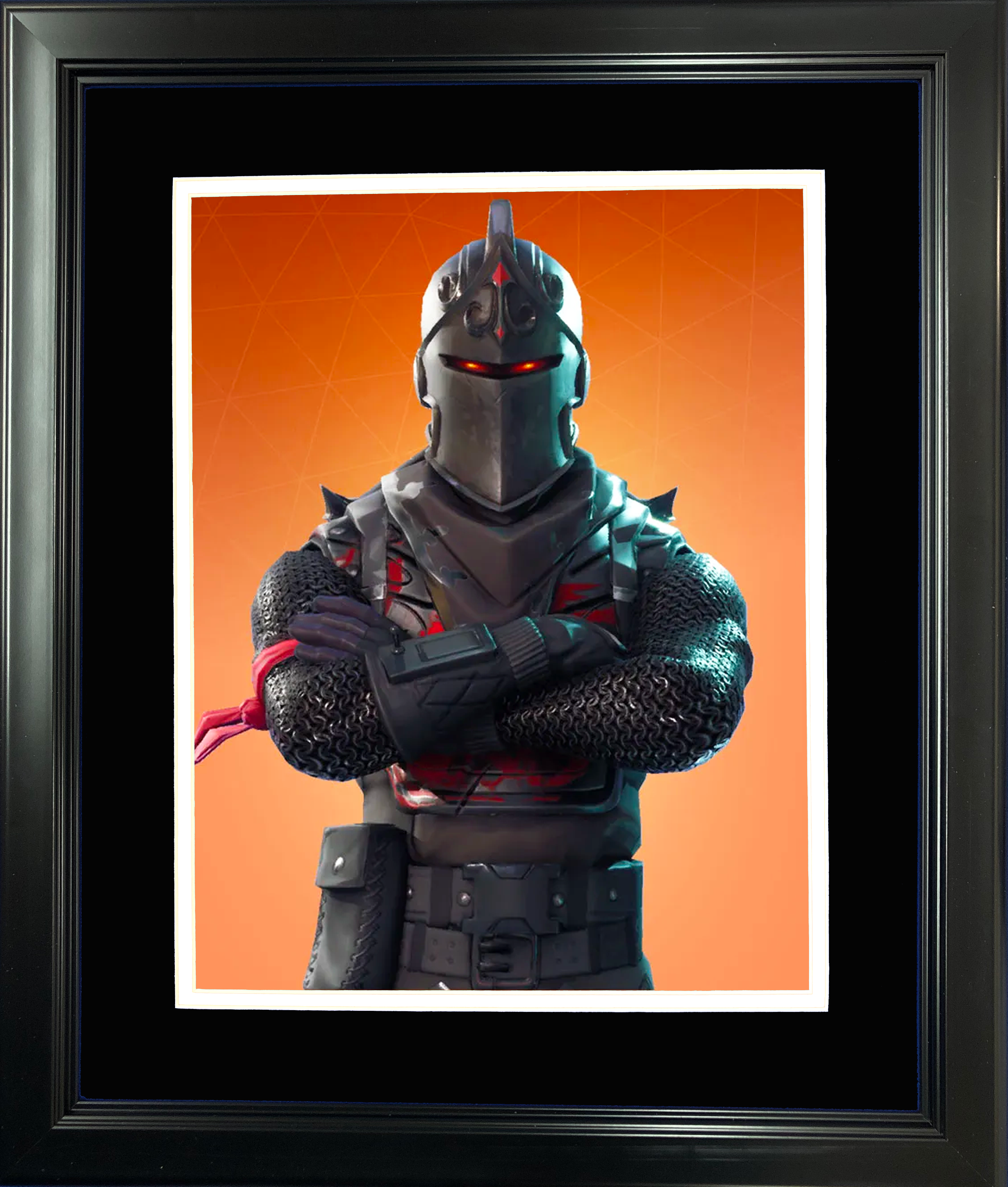 Framed Black Knight Legendary Fortnite Skin 11"x14" Video Game Photo