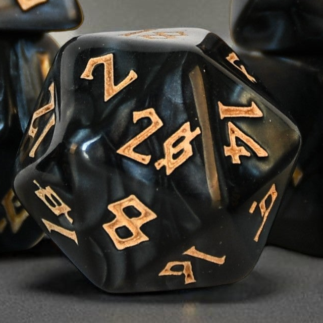 Black Water Acrylic Dice Set