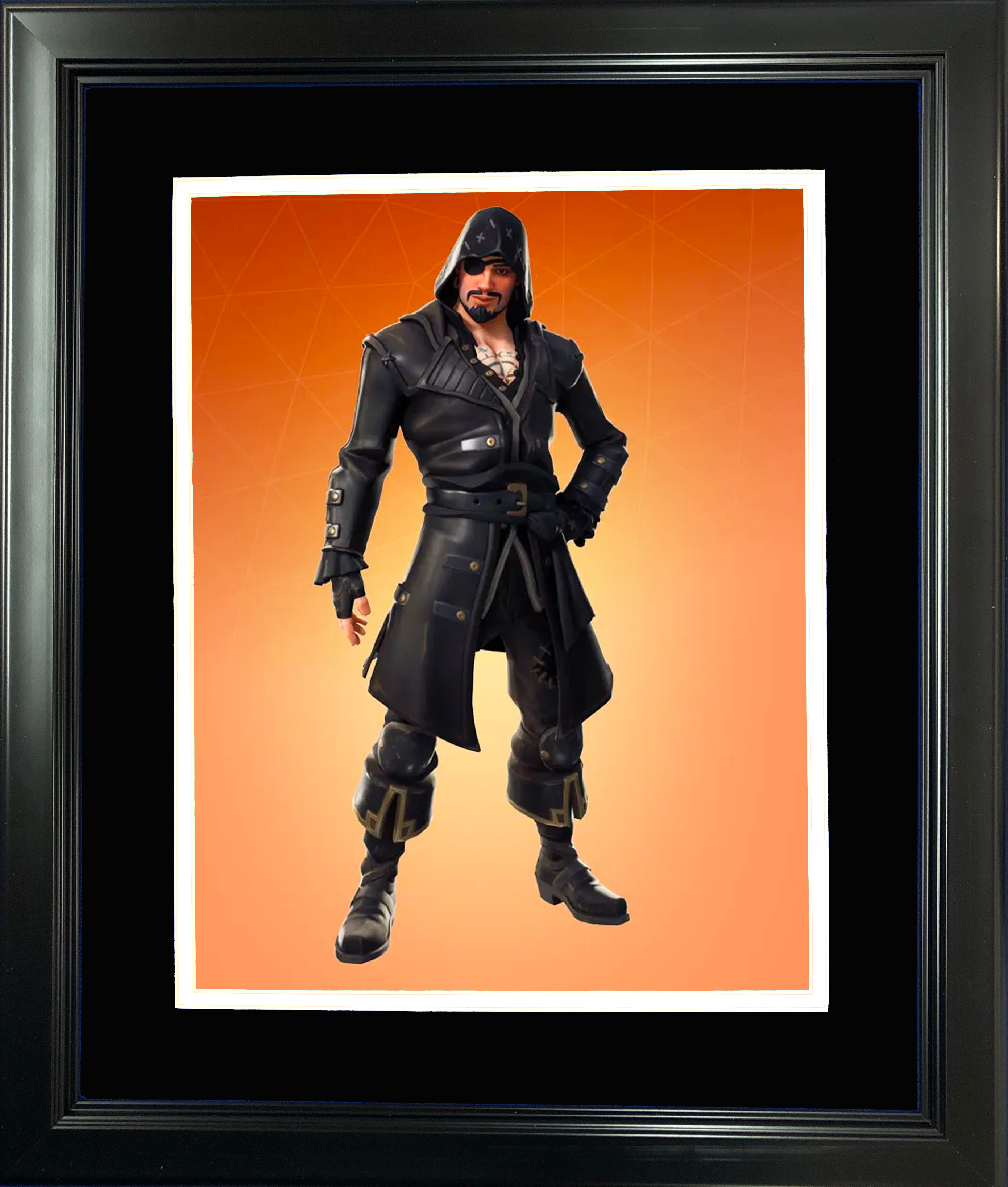 Framed Blackheart Legendary Fortnite Skin 11"x14" Video Game Photo