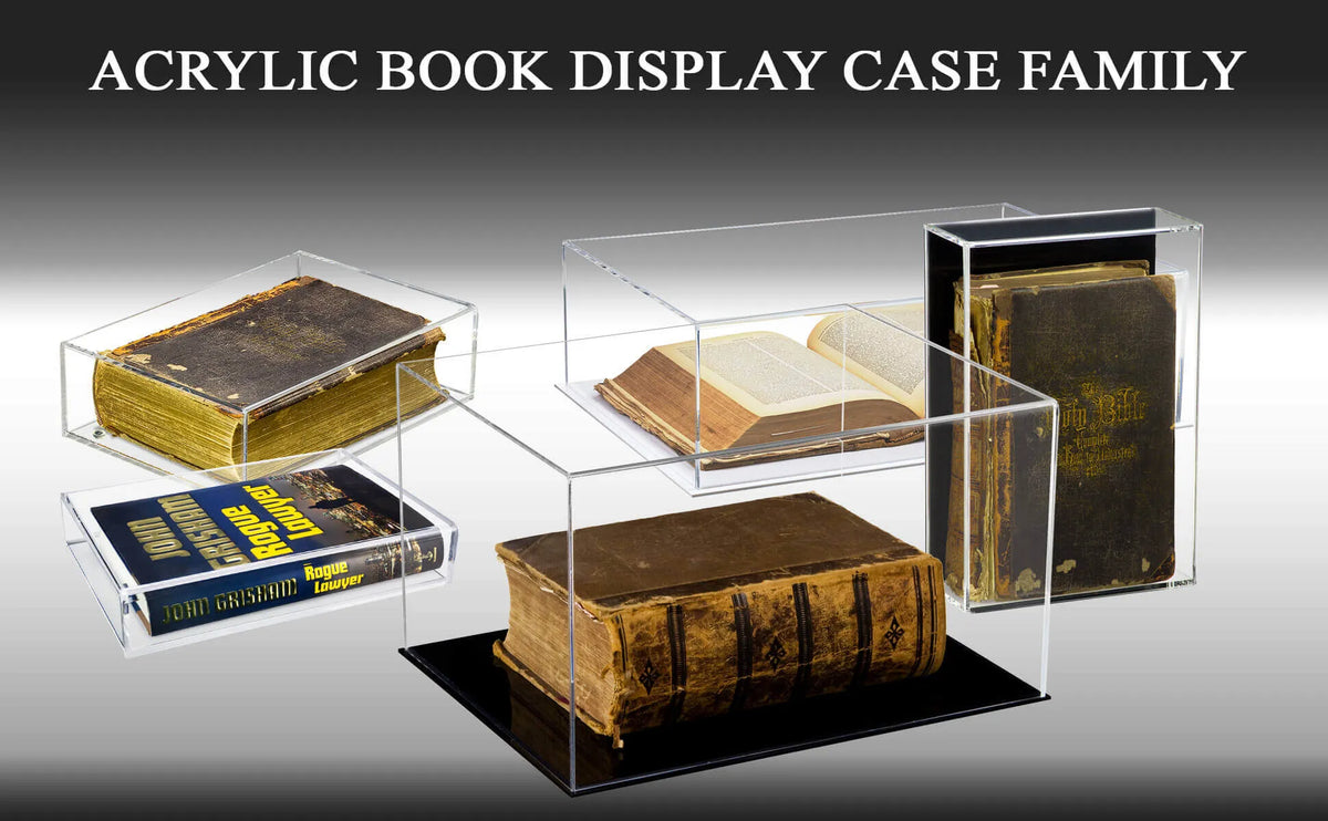 Acrylic Slide Back Book Display Cases