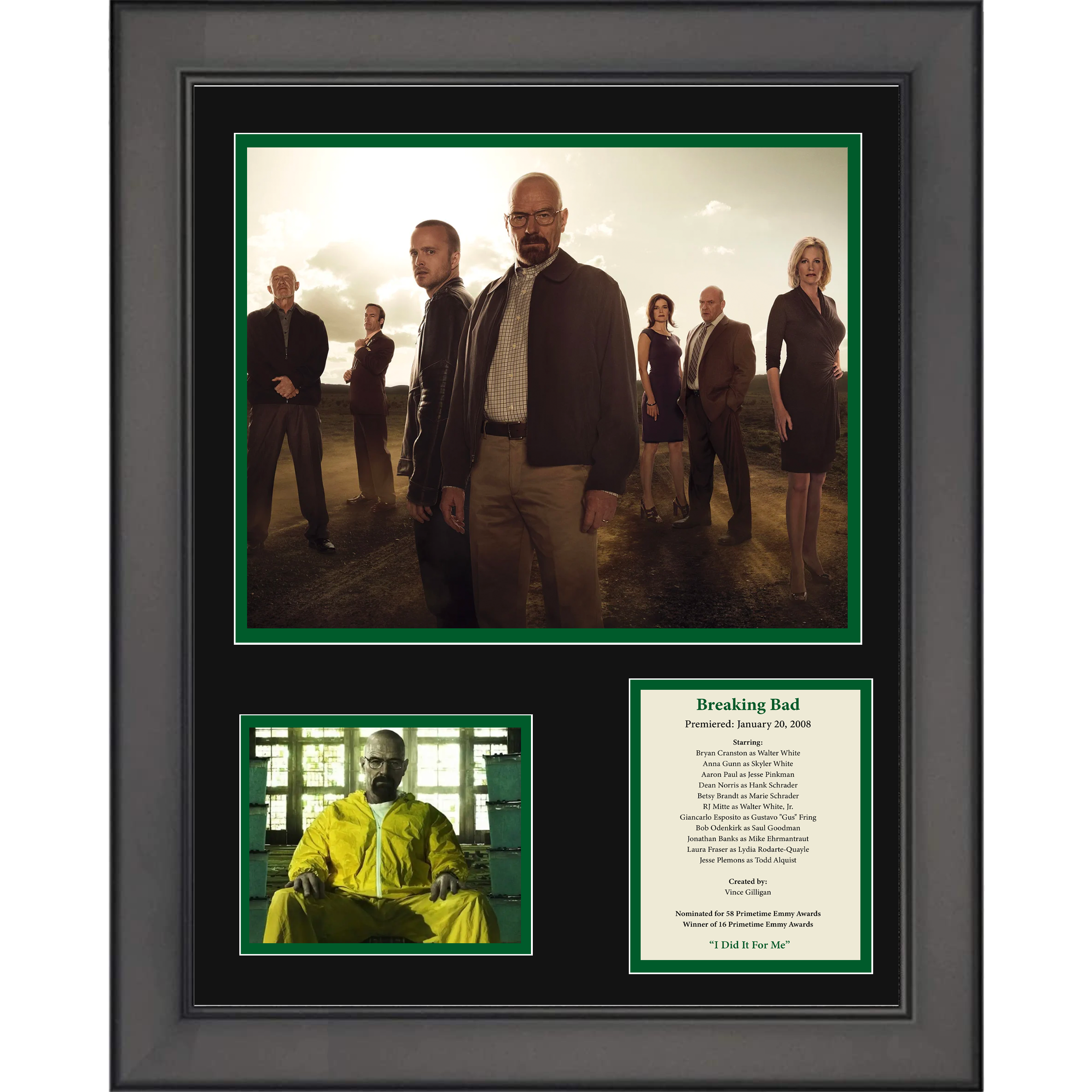 Framed Breaking Bad TV Series 11"x14" Three Photo Collage