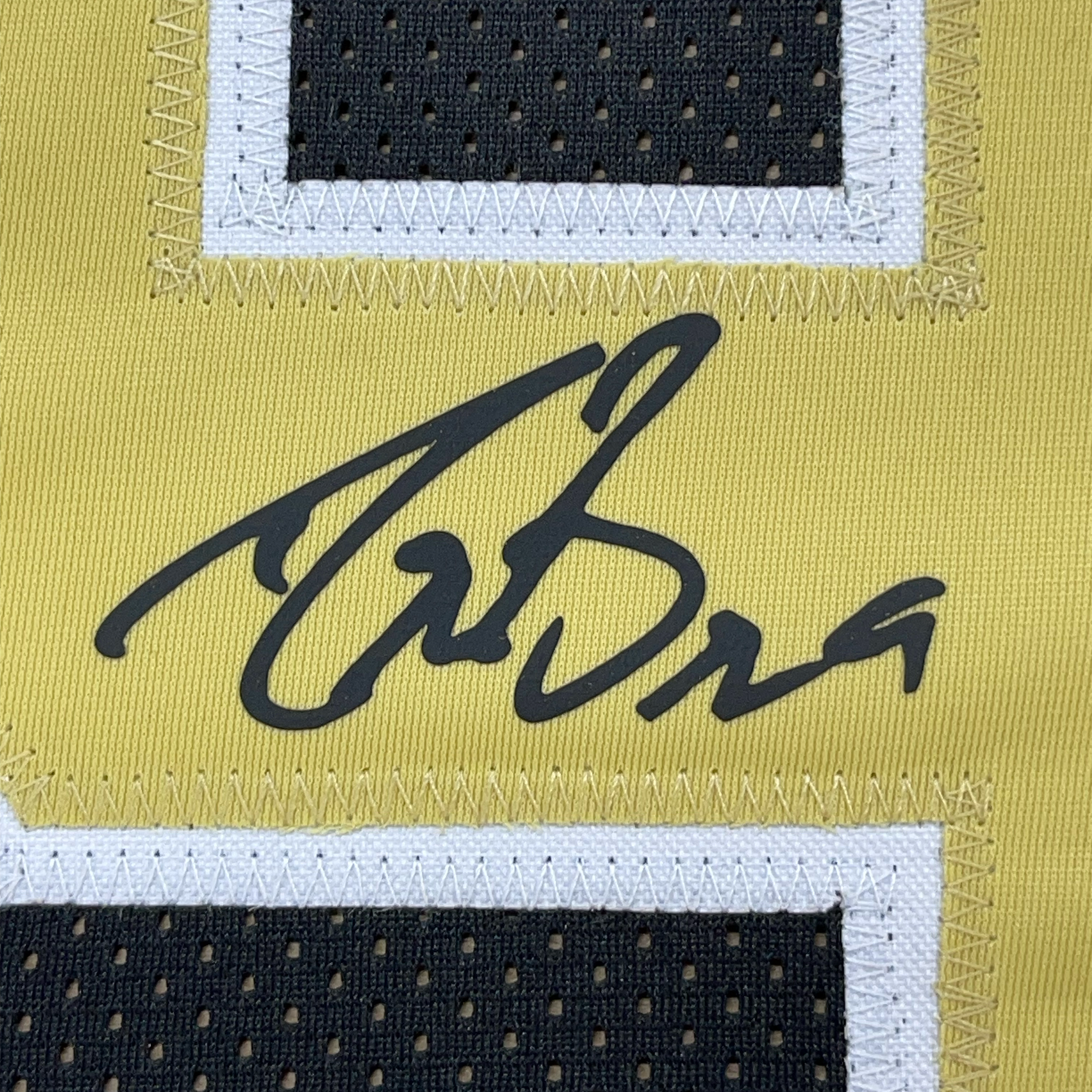 Framed Facsimile Autographed Drew Brees 35x39 New Orleans Black Reprint Laser Auto Football Jersey Size Men's XL